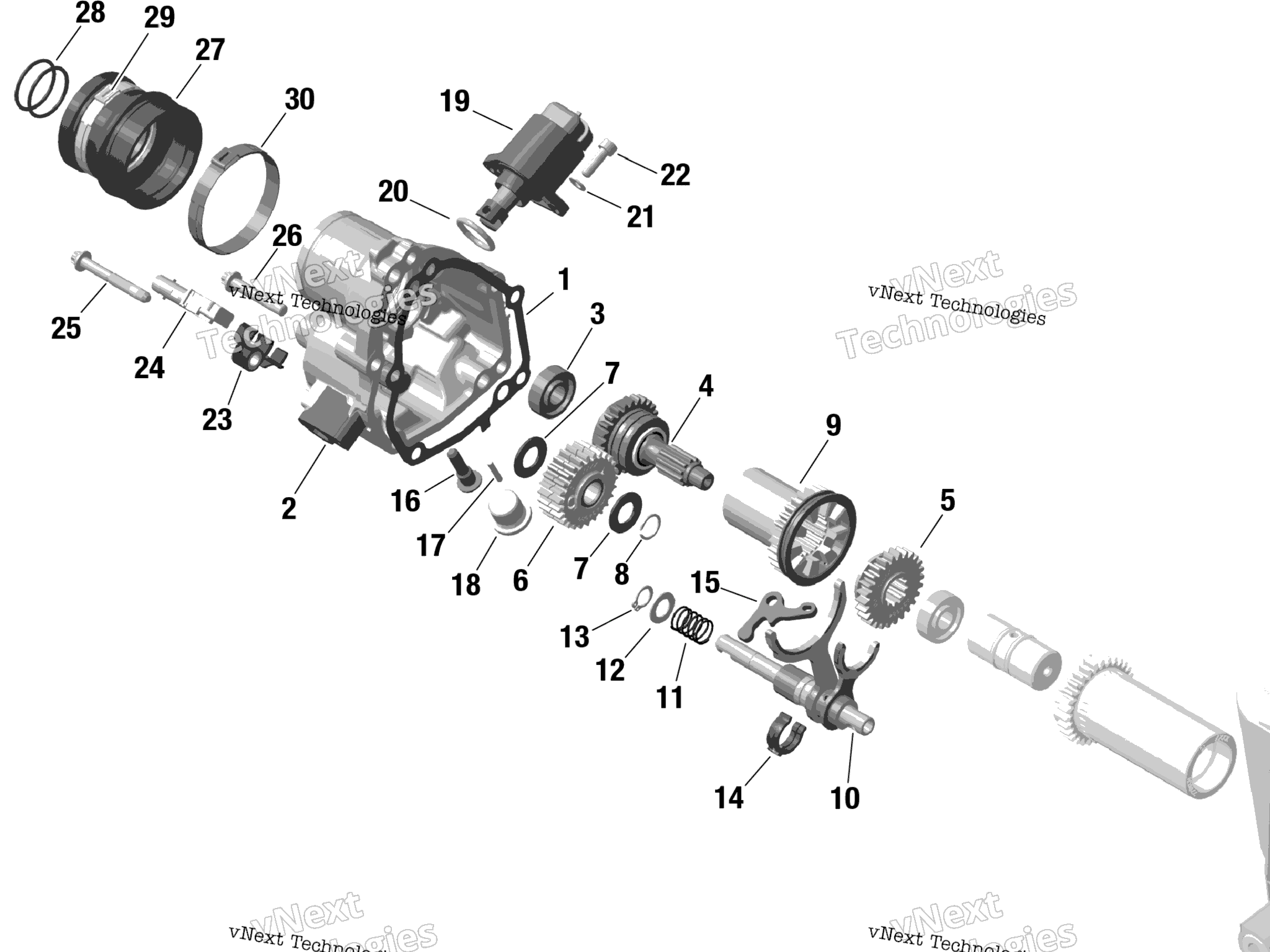 Схема узла Редуктор Idf Rotax