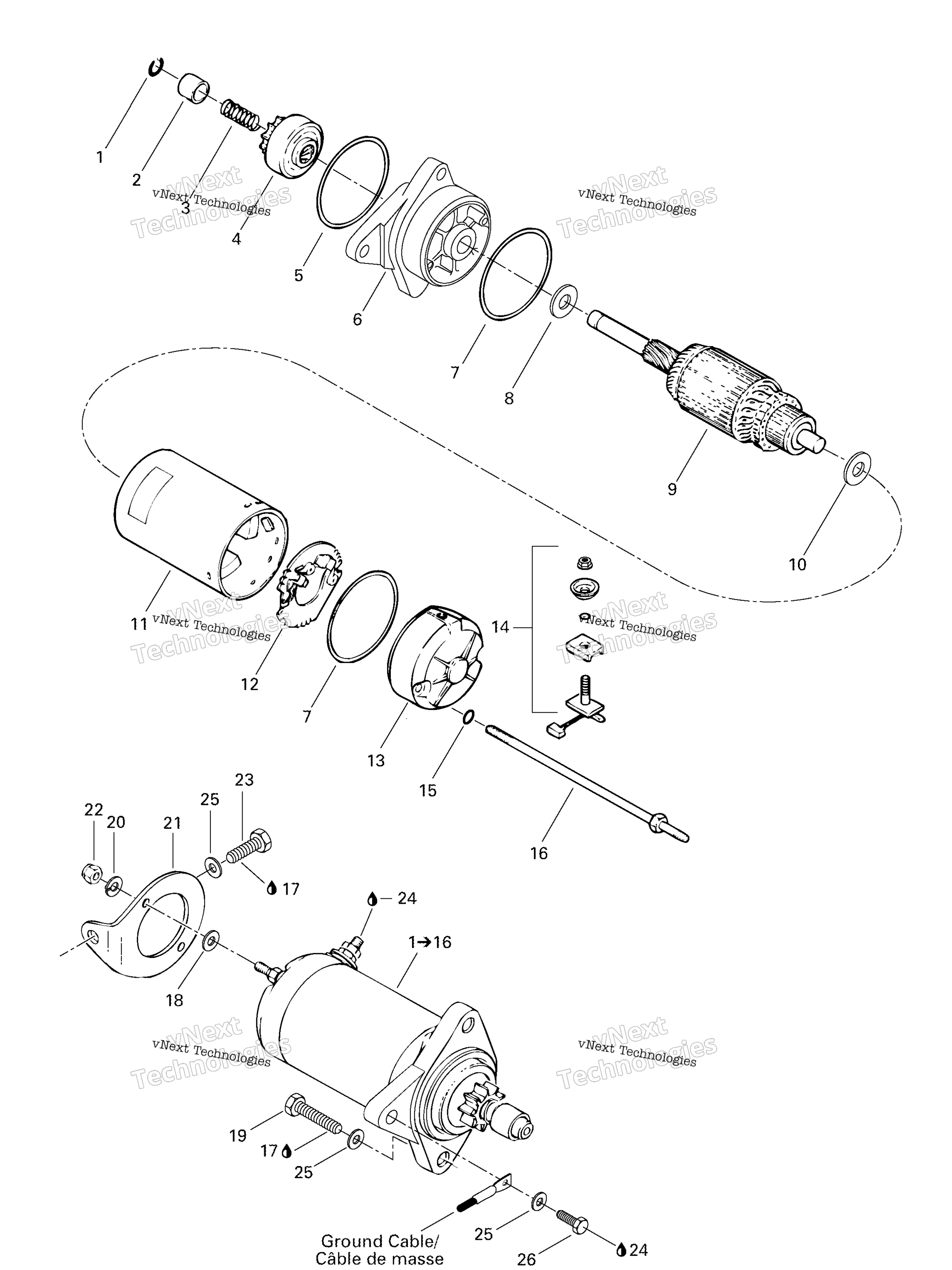 Схема узла Стартеры