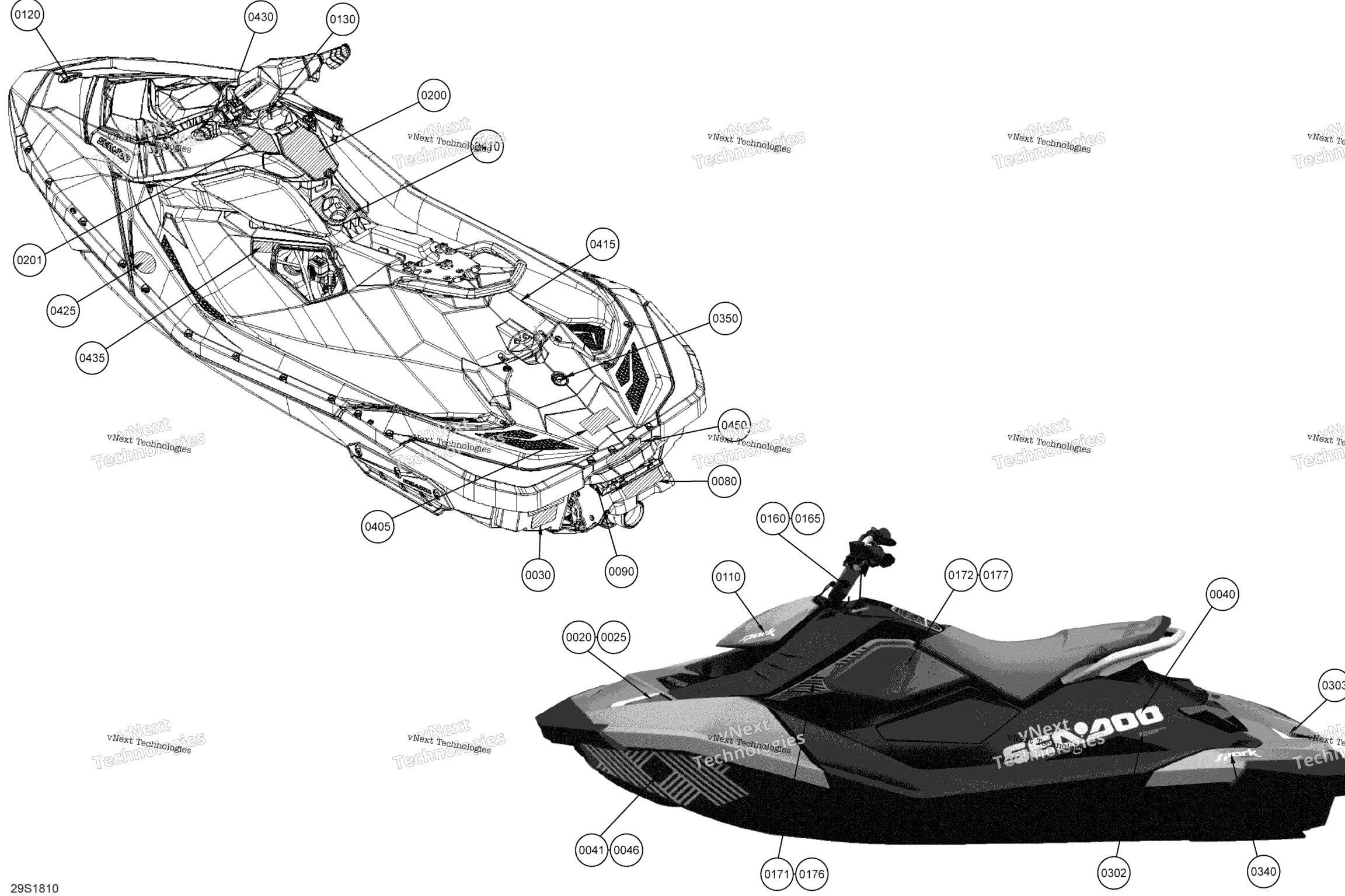 Схема узла Наклейки Spark - 900 Ace
