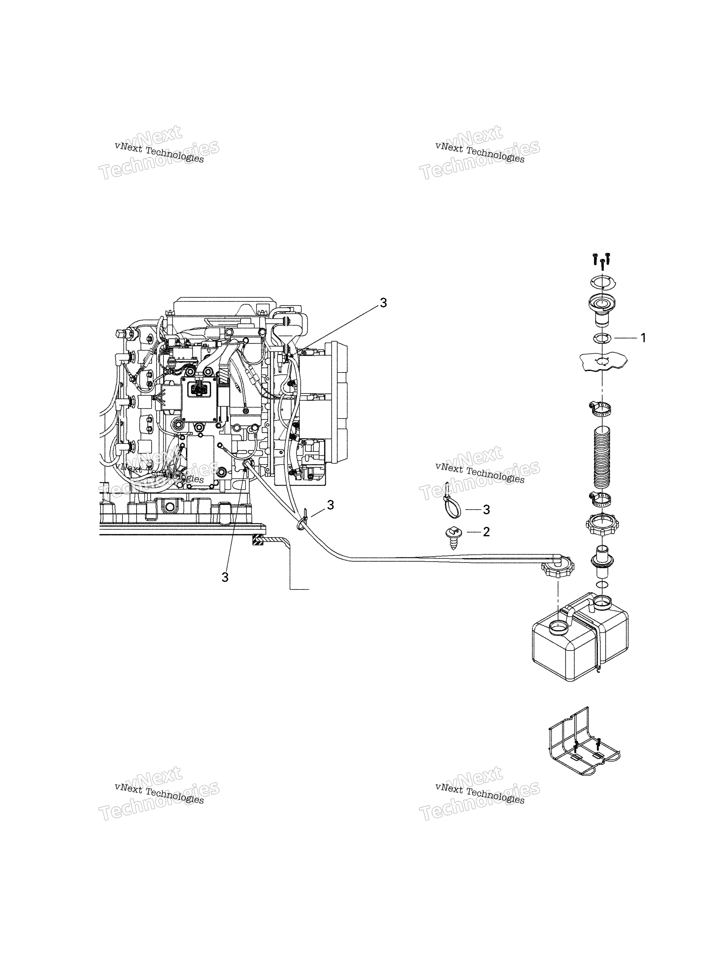 Схема узла Система Впрыска Масла