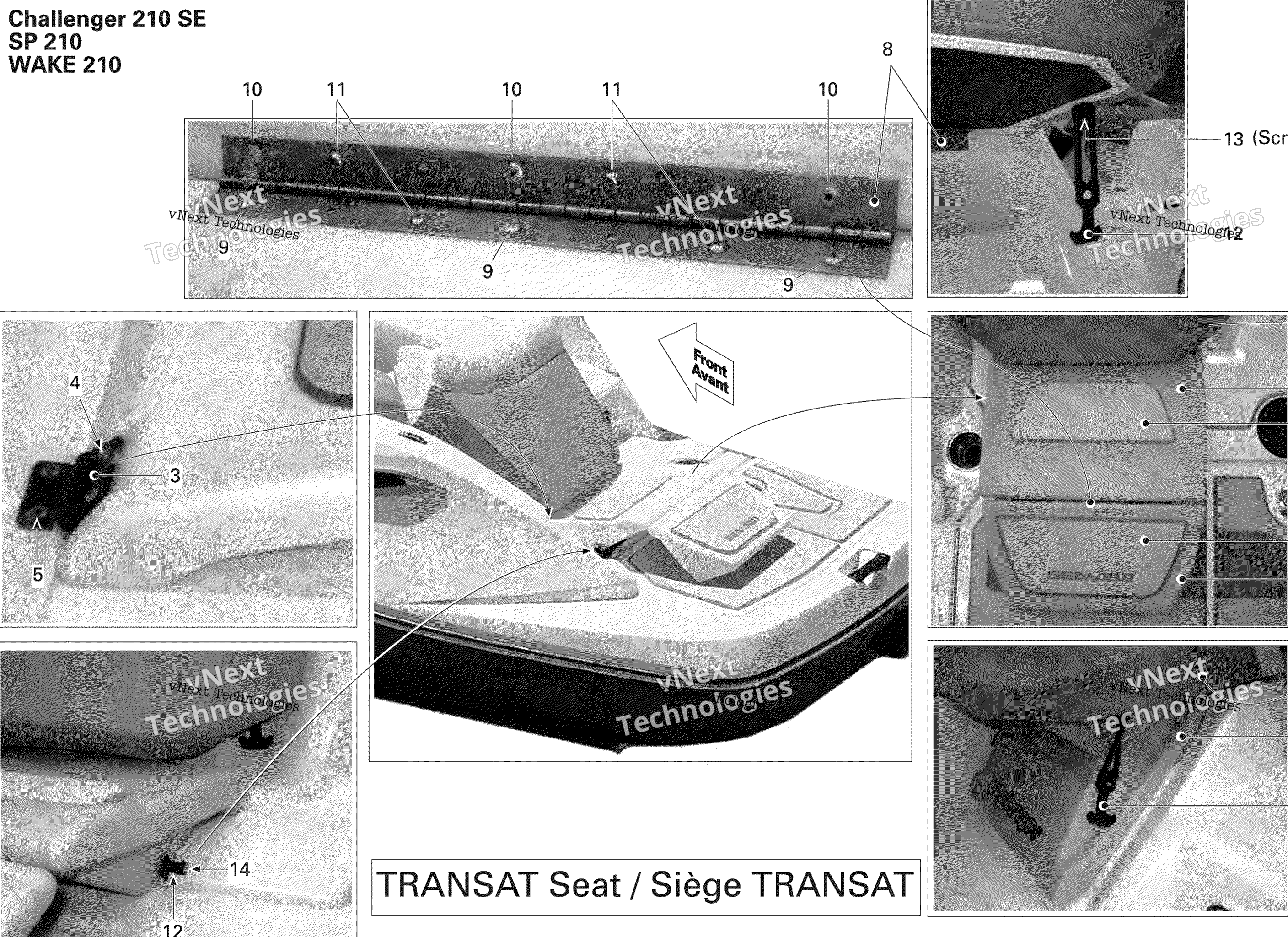 Схема узла Сиденье Transat
