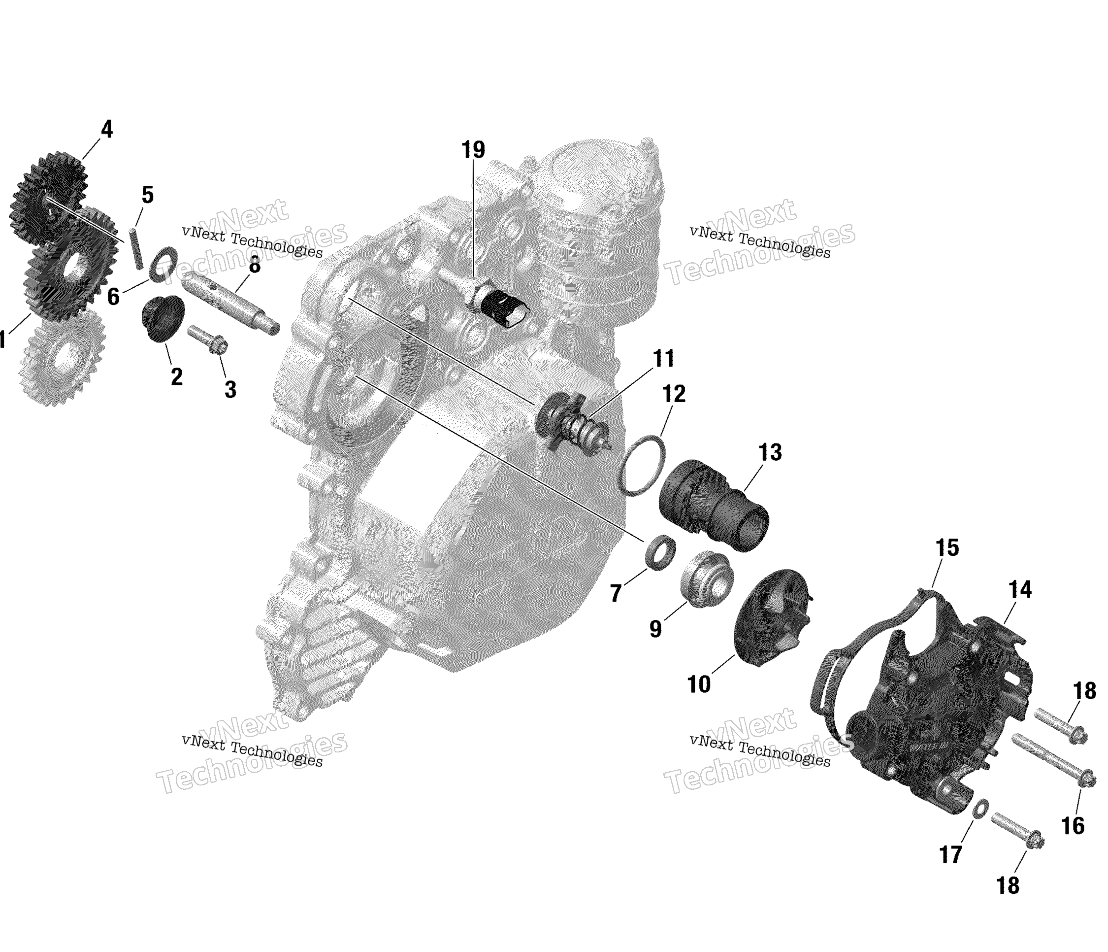 Схема узла Охлаждение Двигателя Rotax / Изготовлено С 6 Ноября 2020