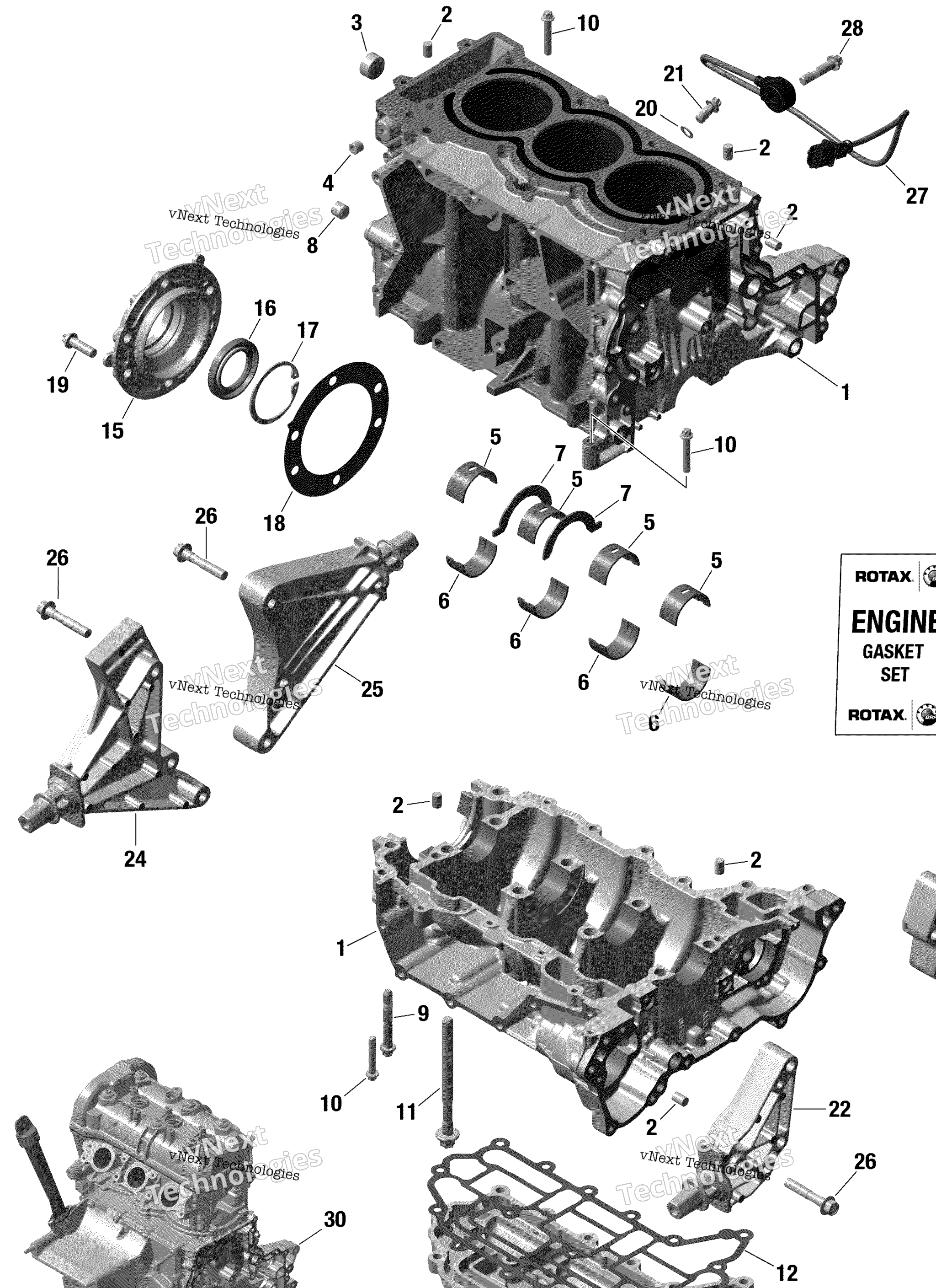 Схема узла Rotax - Корпус Двигателя / Выпуск С 6 Ноября 2020