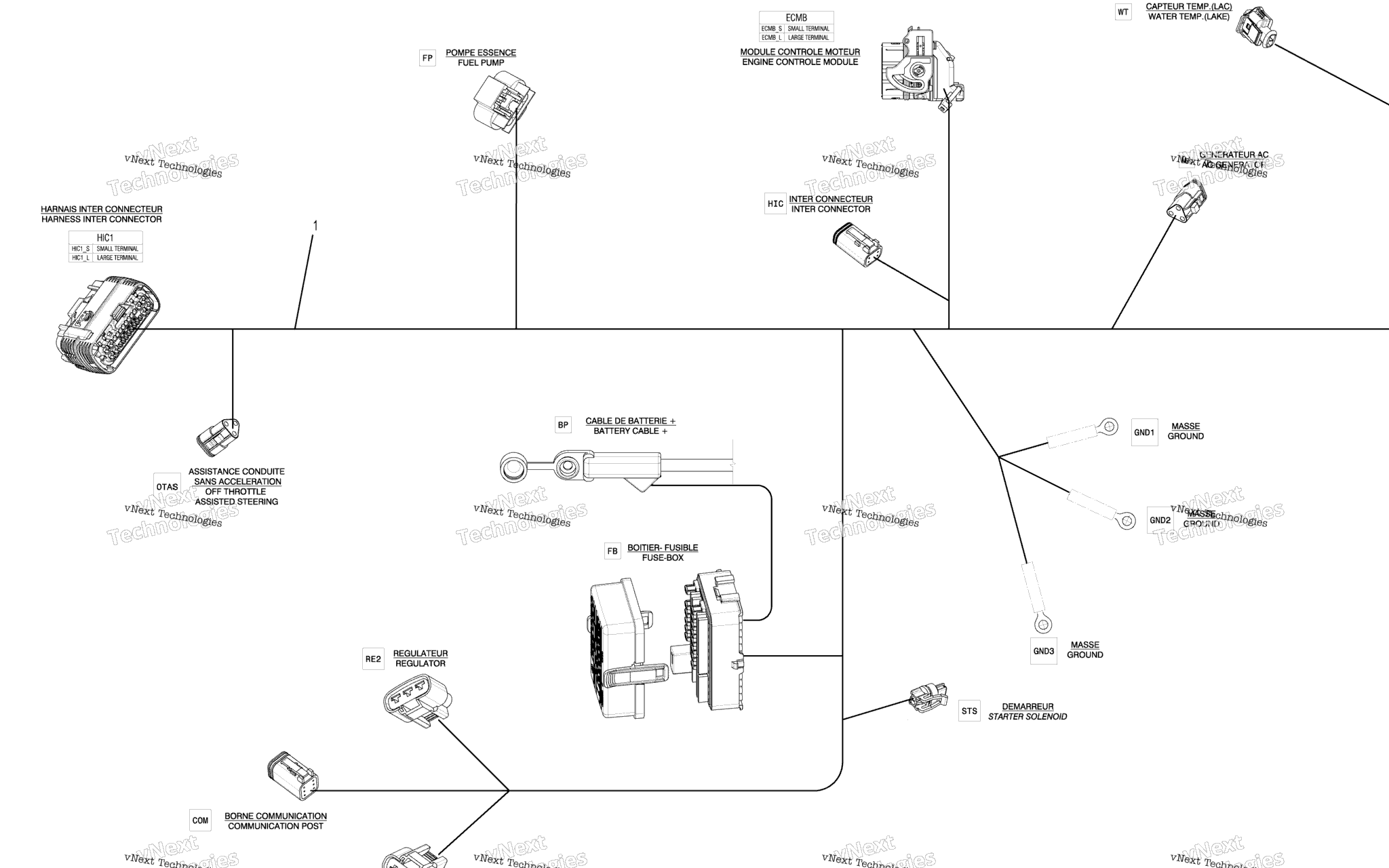 Схема узла Электрическая Проводка - Основной Жгут - 215