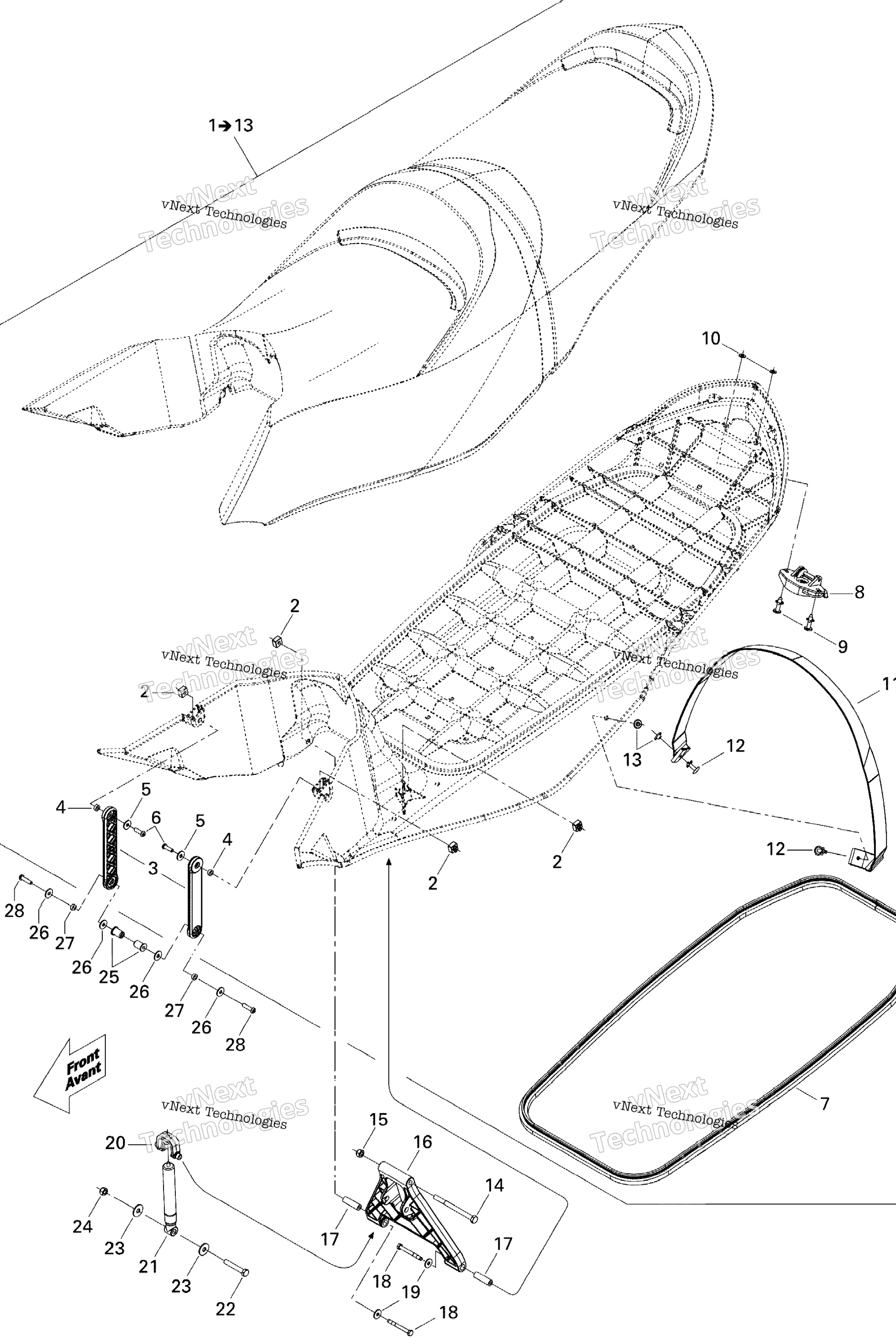 Схема узла Сиденья