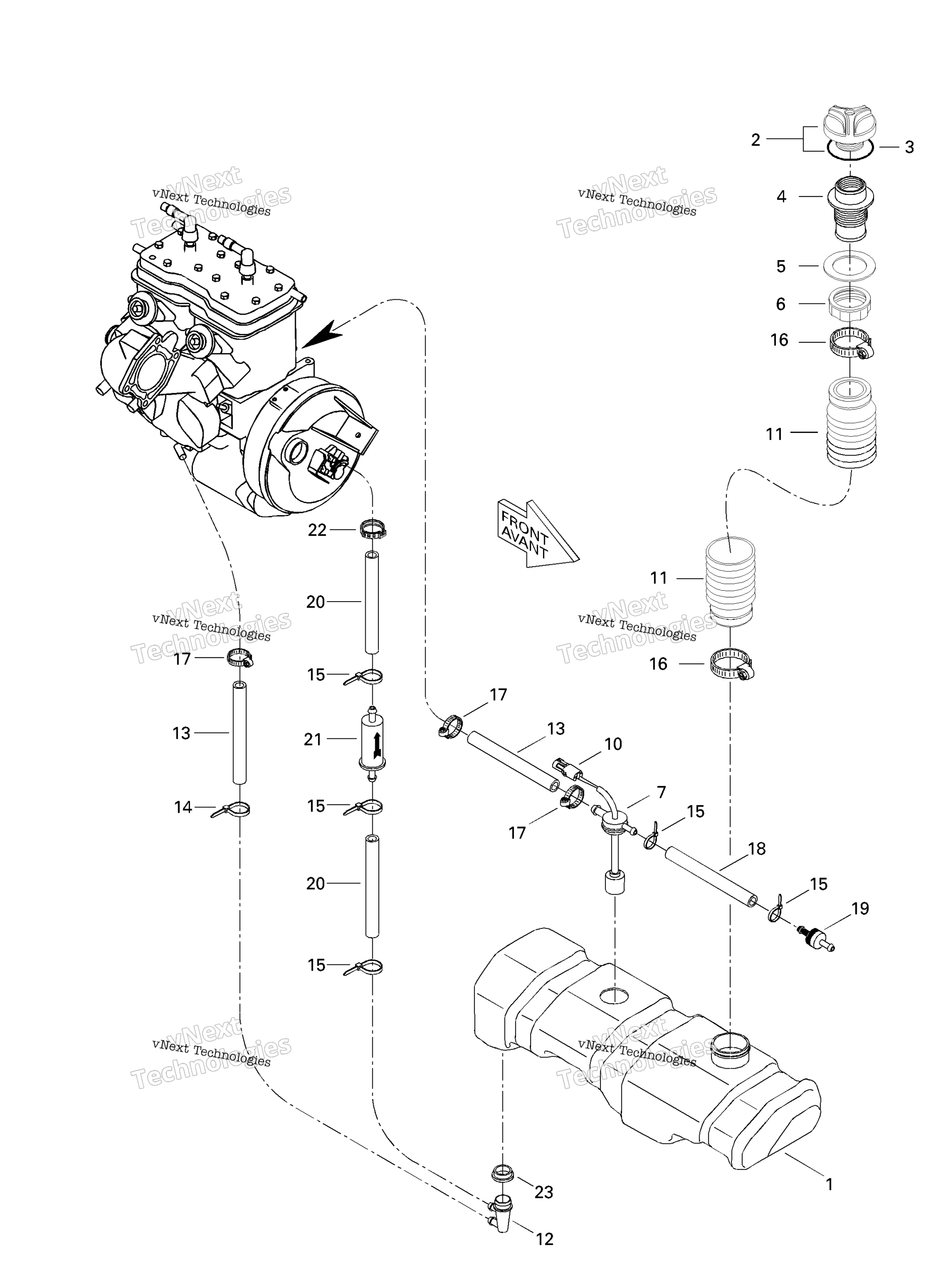 Схема узла Система Впрыска Масла