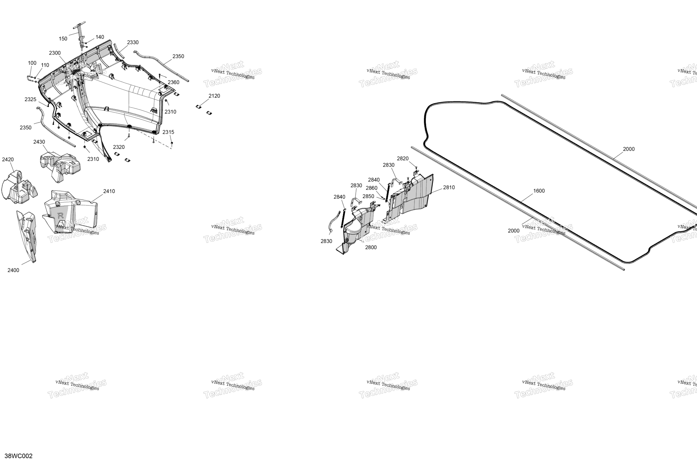 Схема узла Корпус - Дефлектор - 13Фт