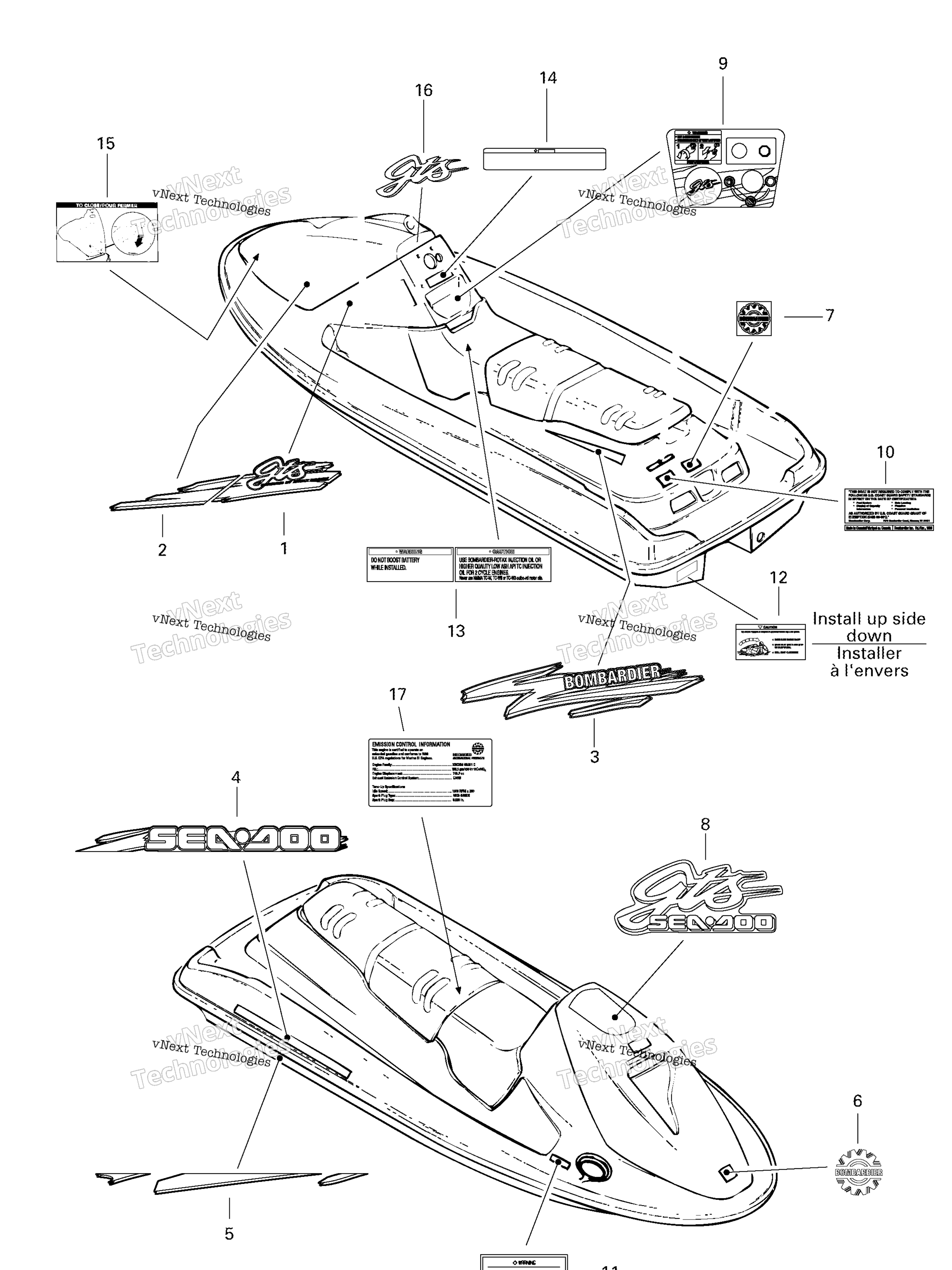 Схема узла Наклейки