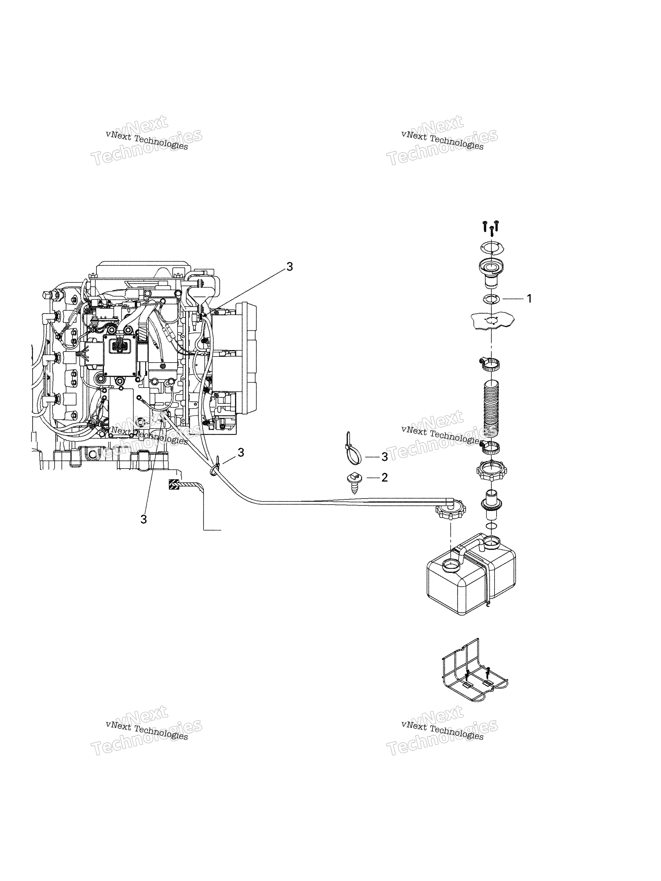 Схема узла Система Впрыска Масла