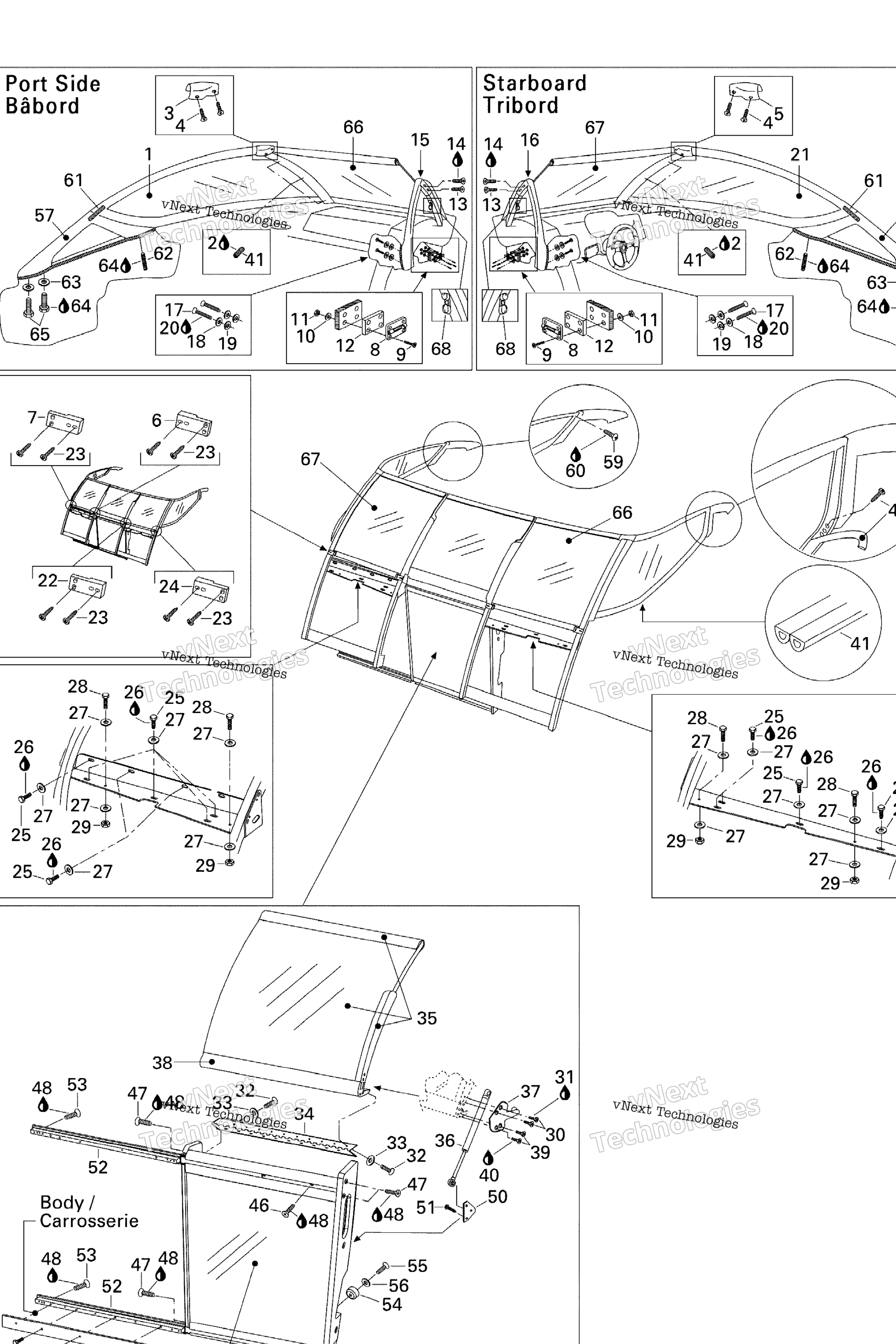 Схема узла Стекло Ветровое