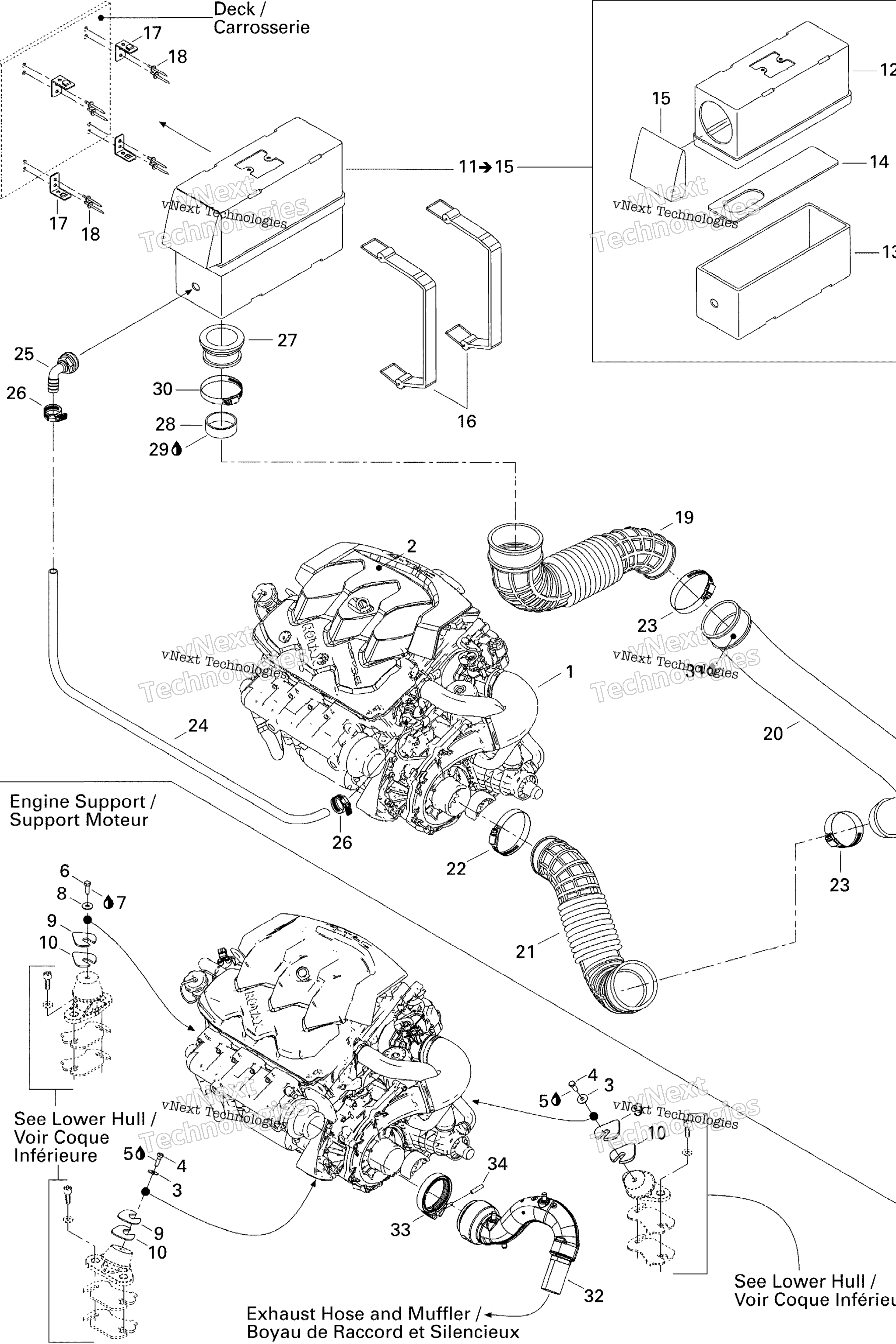 Схема узла Система Впуска И Глушитель Воздуха