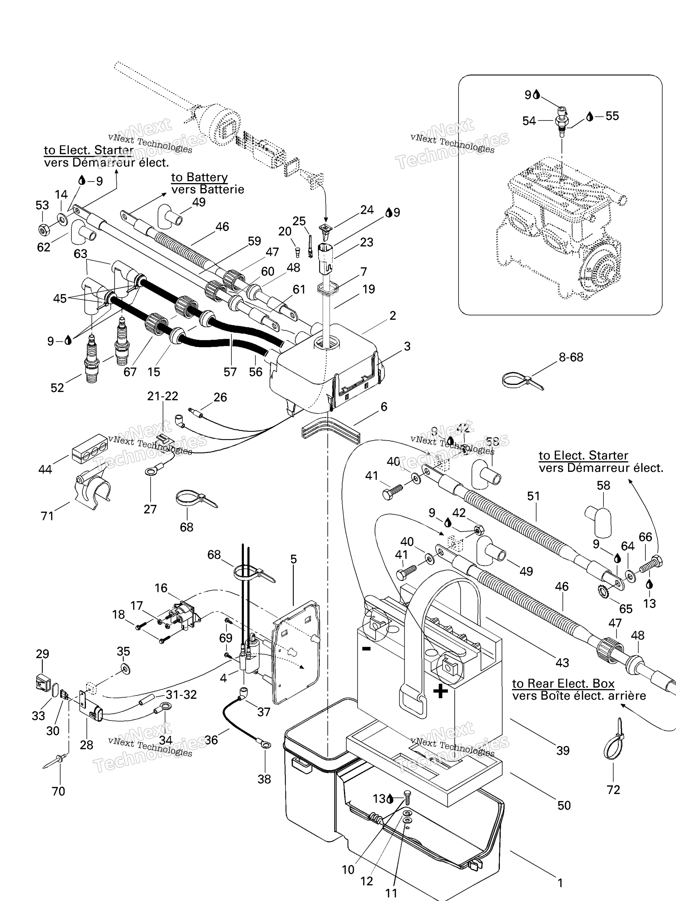 Схема узла Задний Электрический Блок