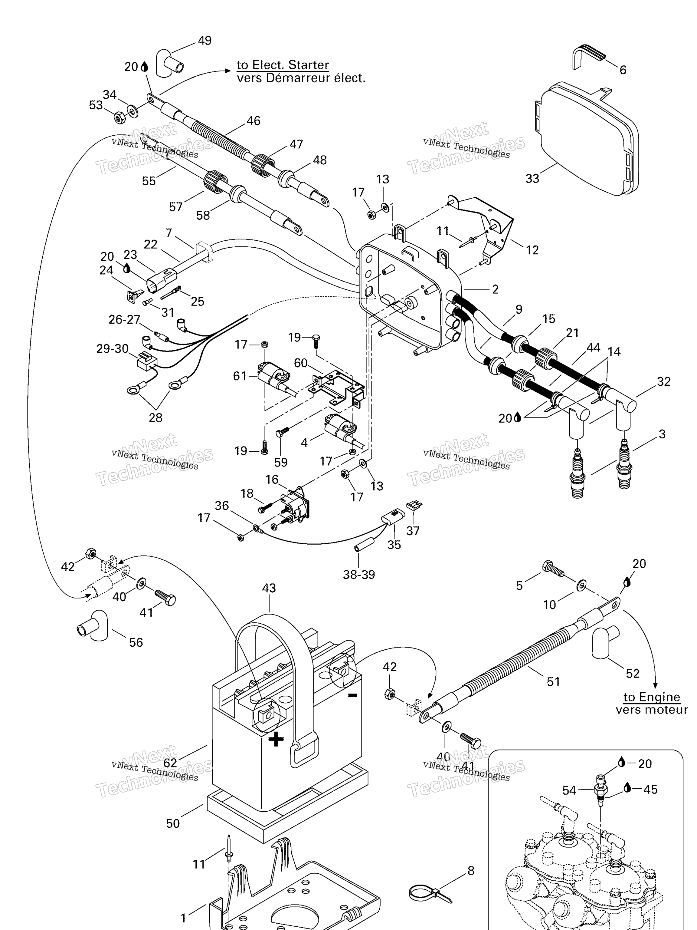 Схема узла Задний Электрический Блок