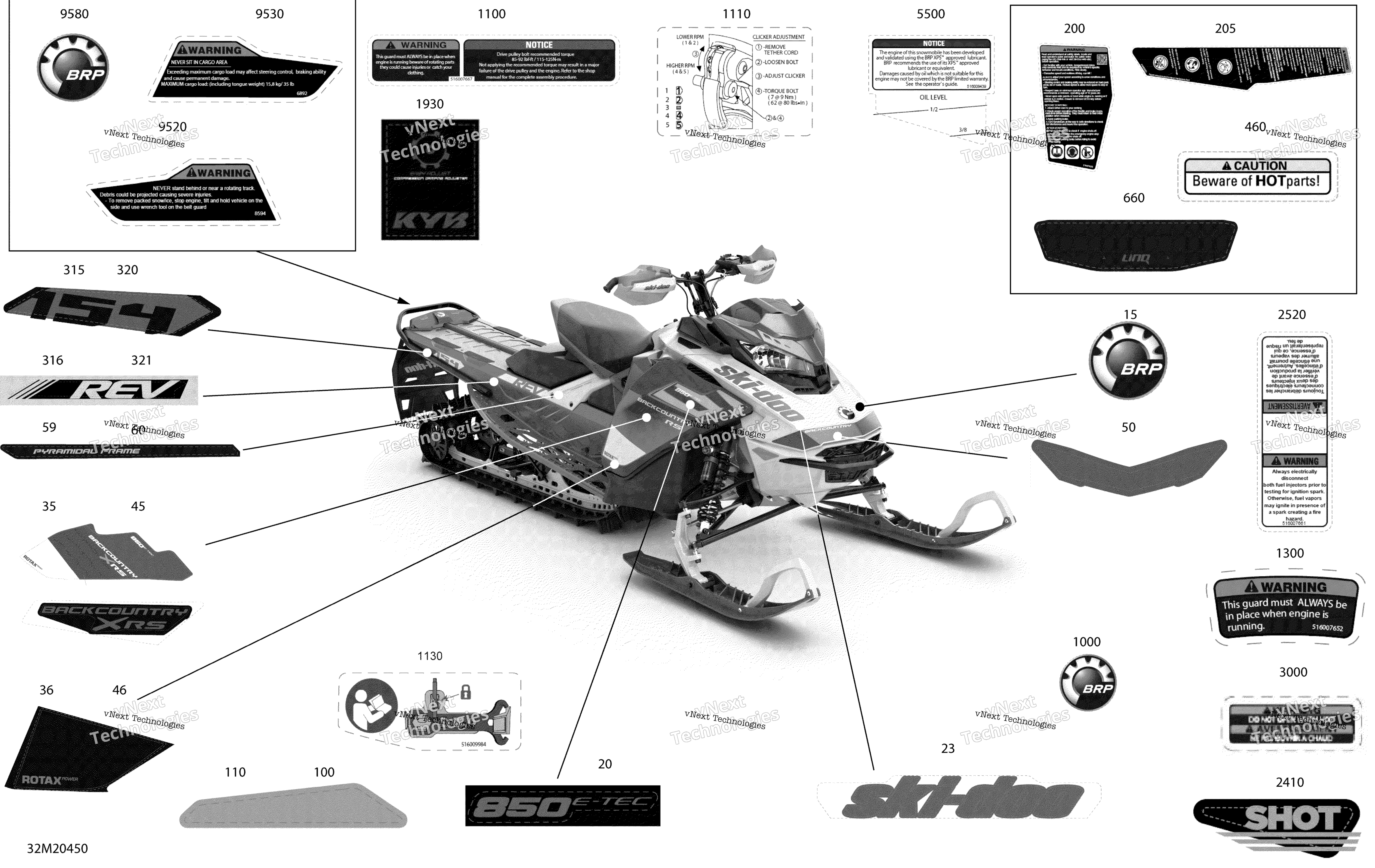 Схема узла Корпус - Наклейки - Xrs - 154