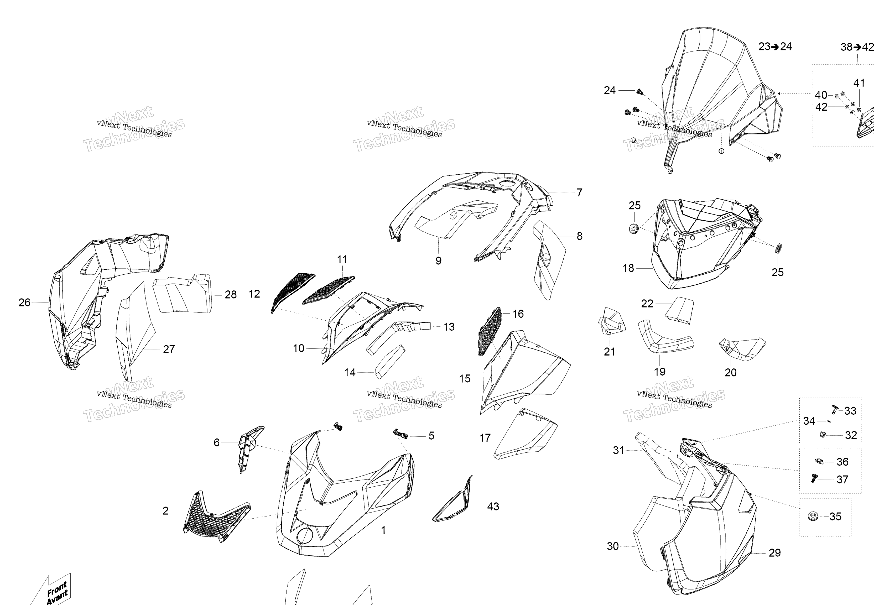 Схема узла Капот
