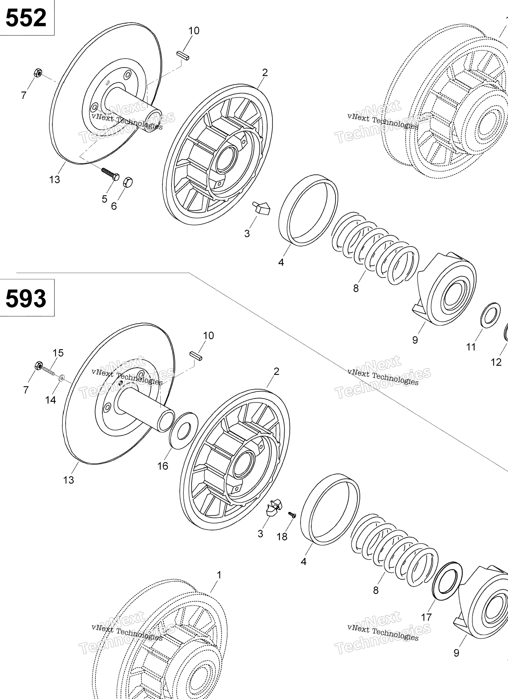 Схема узла Приводной Шкив Wt 600