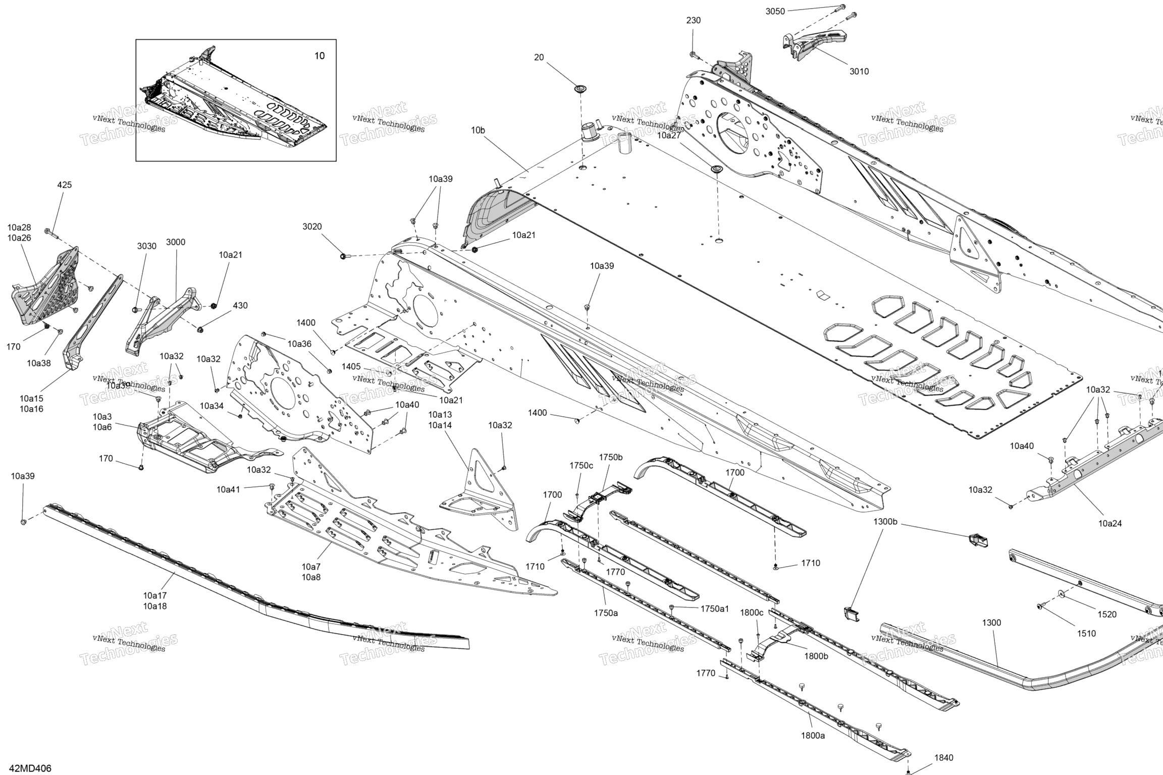 Схема узла Рама - Система - Задняя Секция