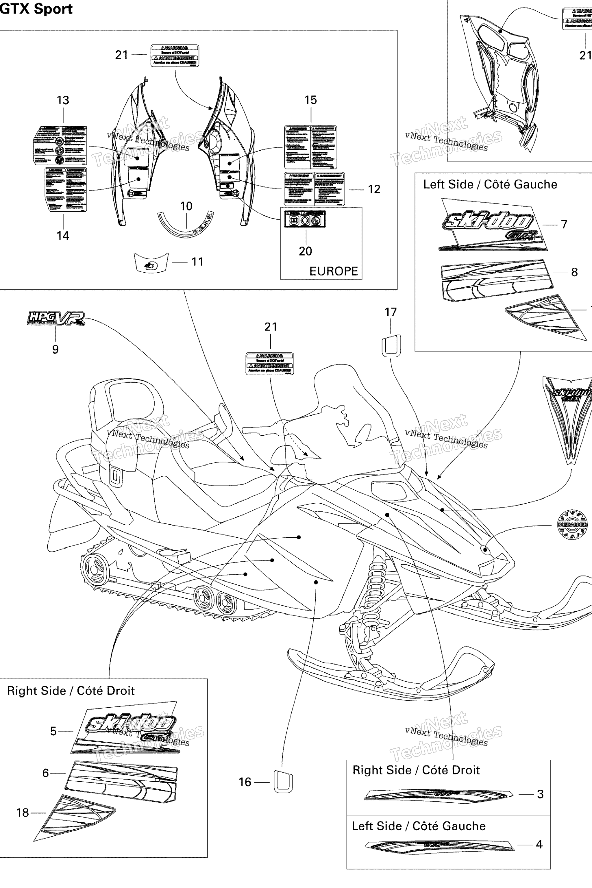 Схема узла Наклейки Sport 600Ho