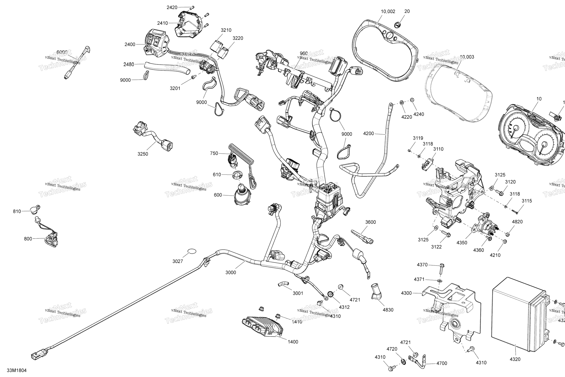 Схема узла Электрическая Система Grand Touring - 600 Ace