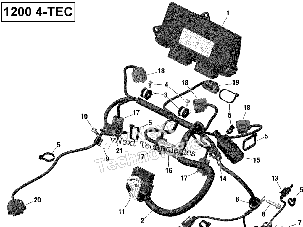 Схема узла Жгут Проводов И Электронный Модуль - 1200Itc 4-Tec