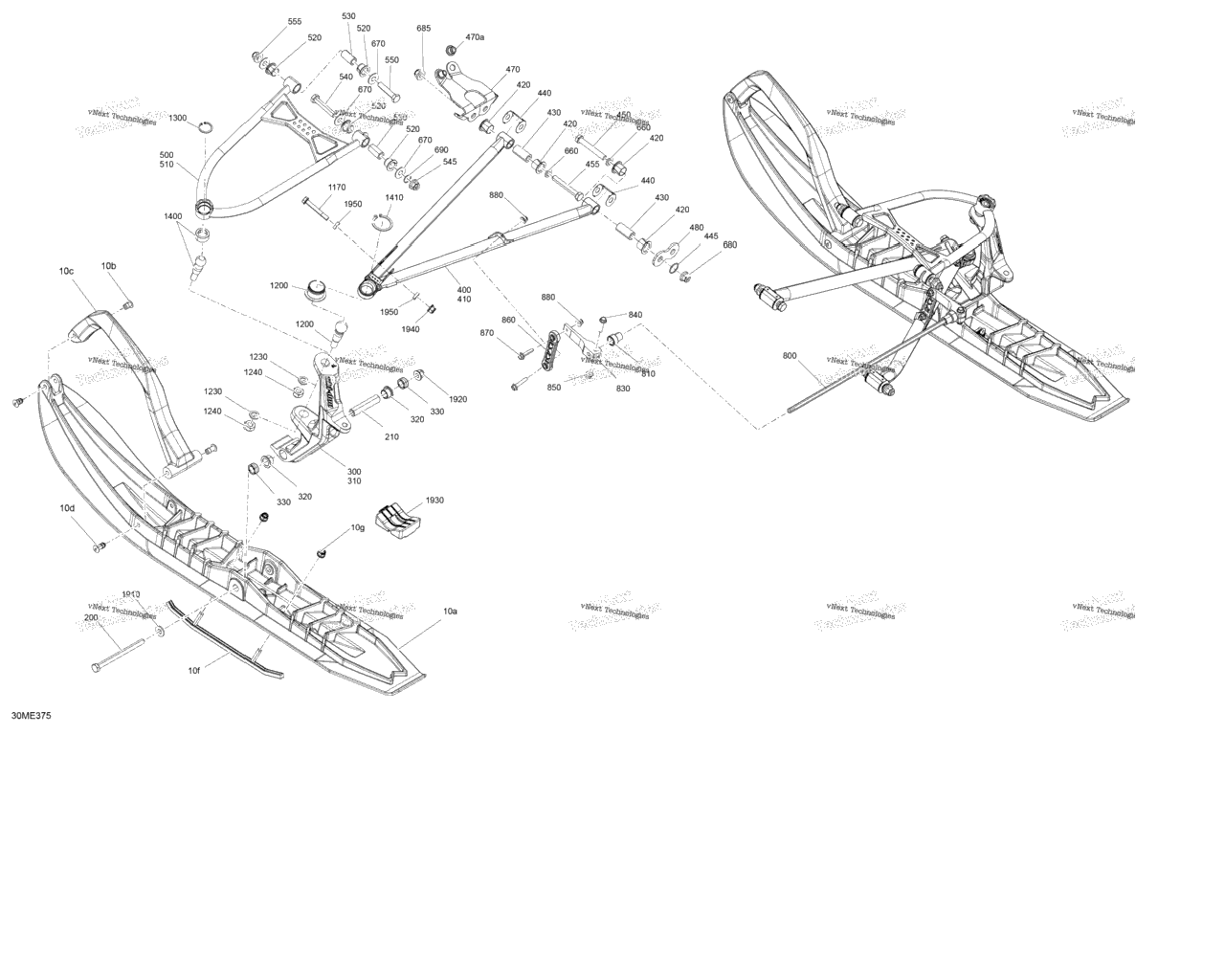 Схема узла Подвеска - Передняя