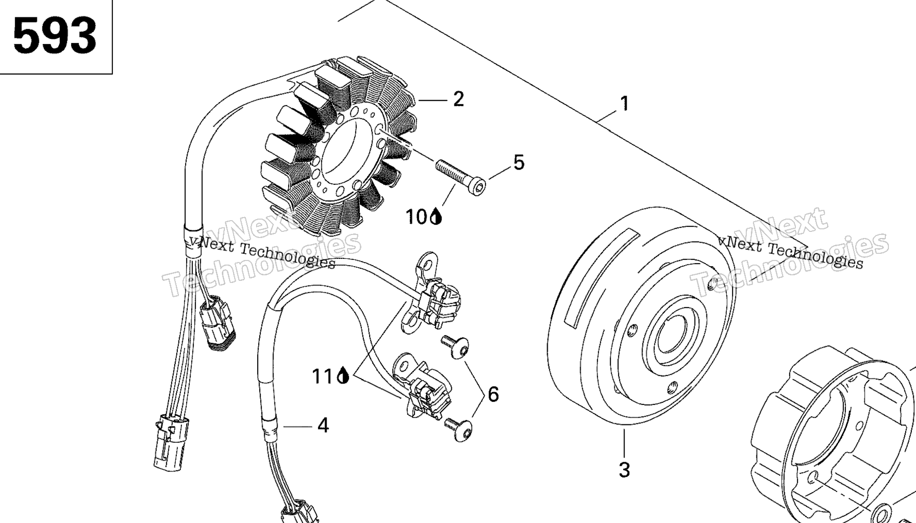 Схема узла Магнето 593