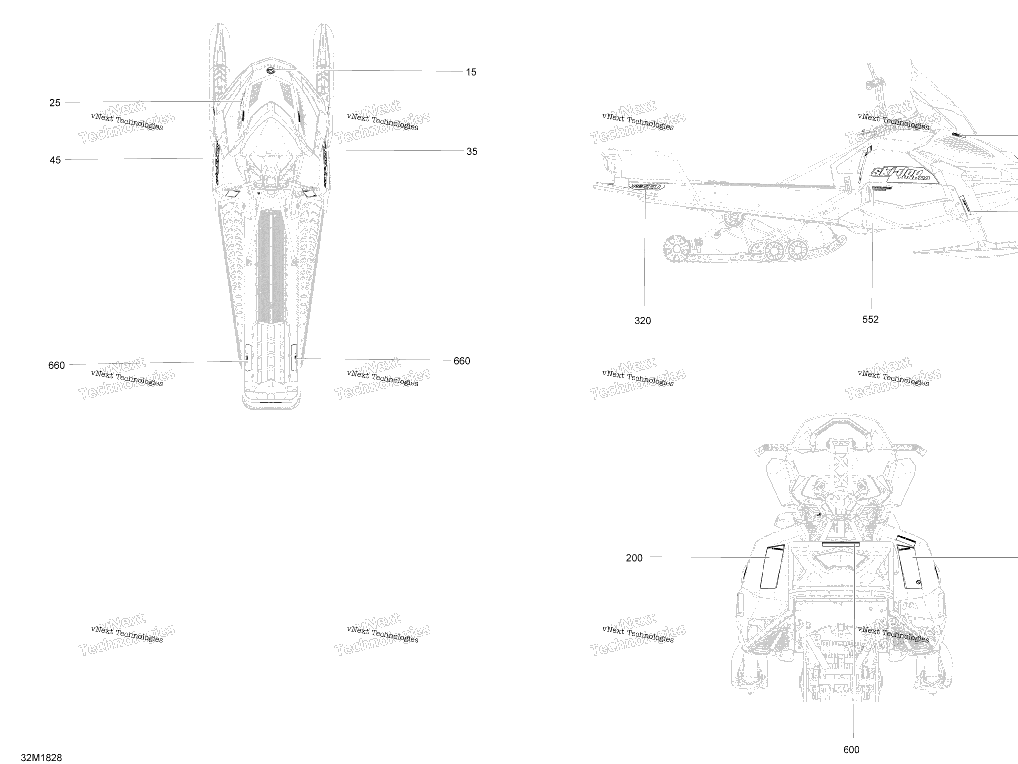 Схема узла Декали Tundra - 550F - Упаковка Lt
