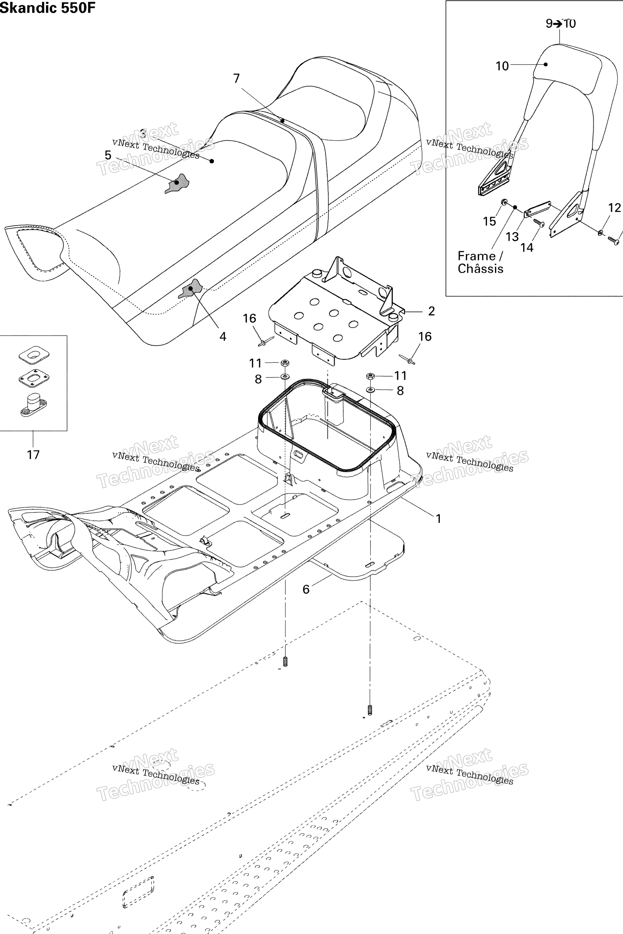 Схема узла Сиденья