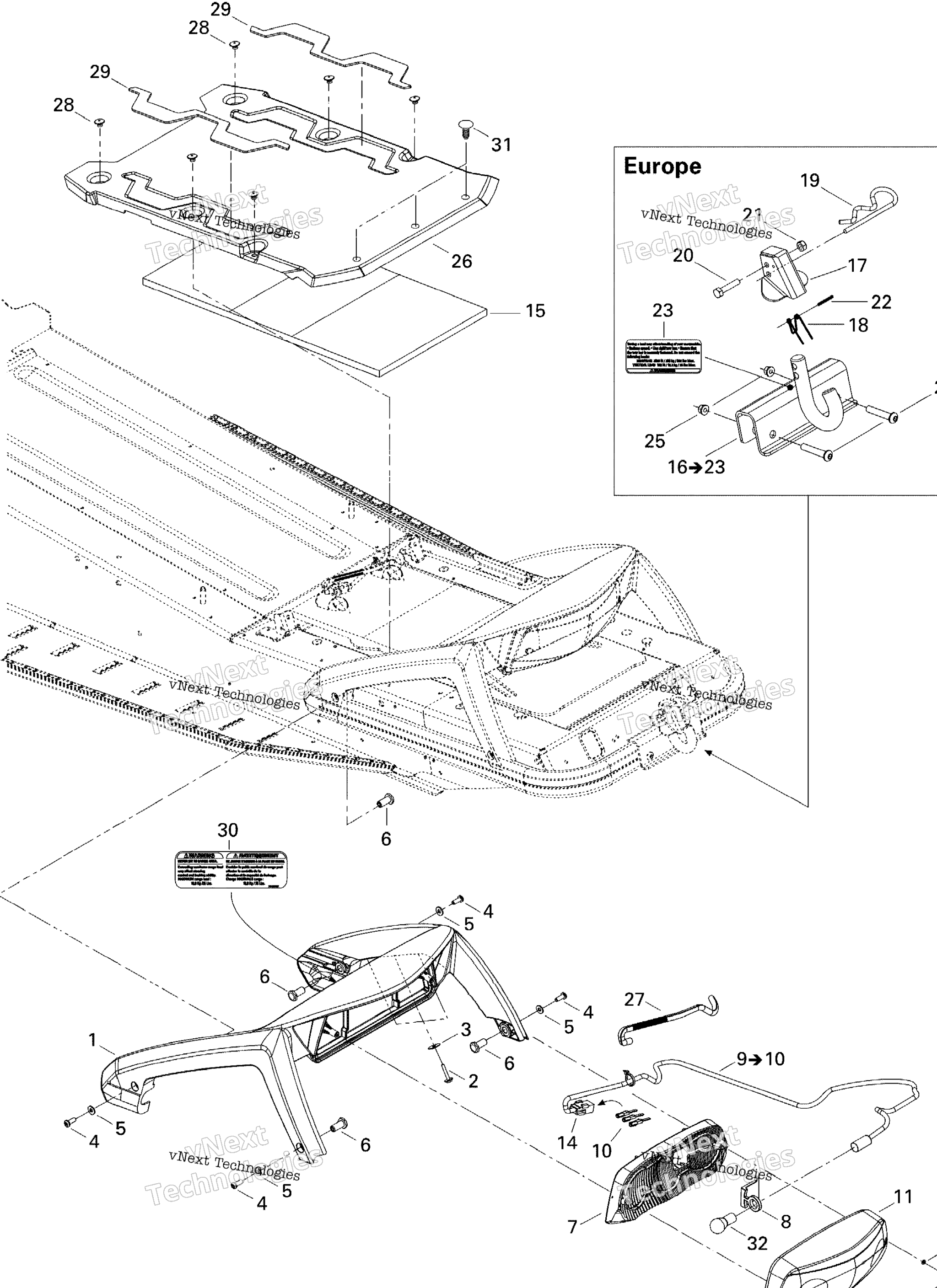 Схема узла Багажник