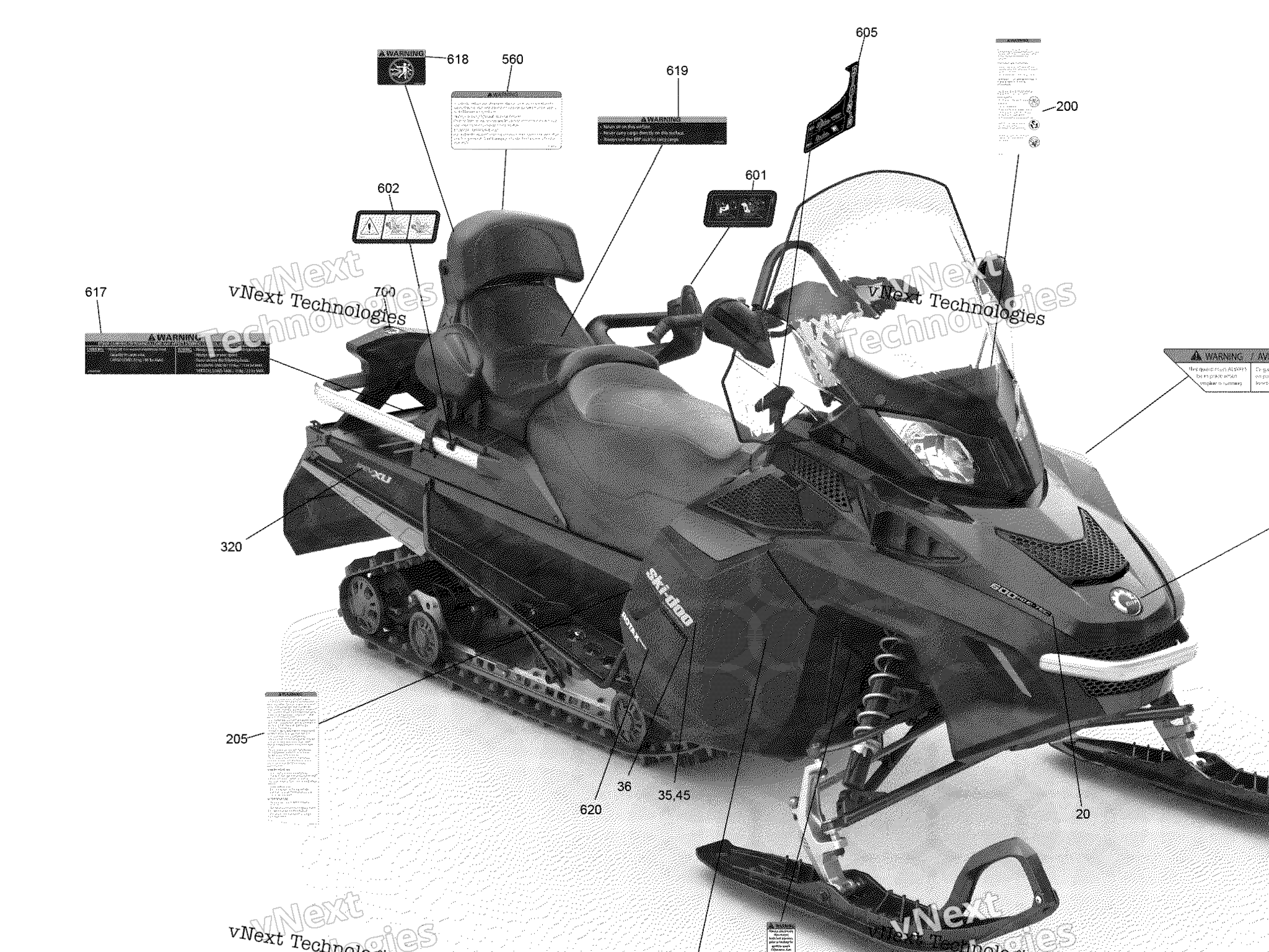 Схема узла Наклейки Expedition - Le, Se - 600Ho E-Tec