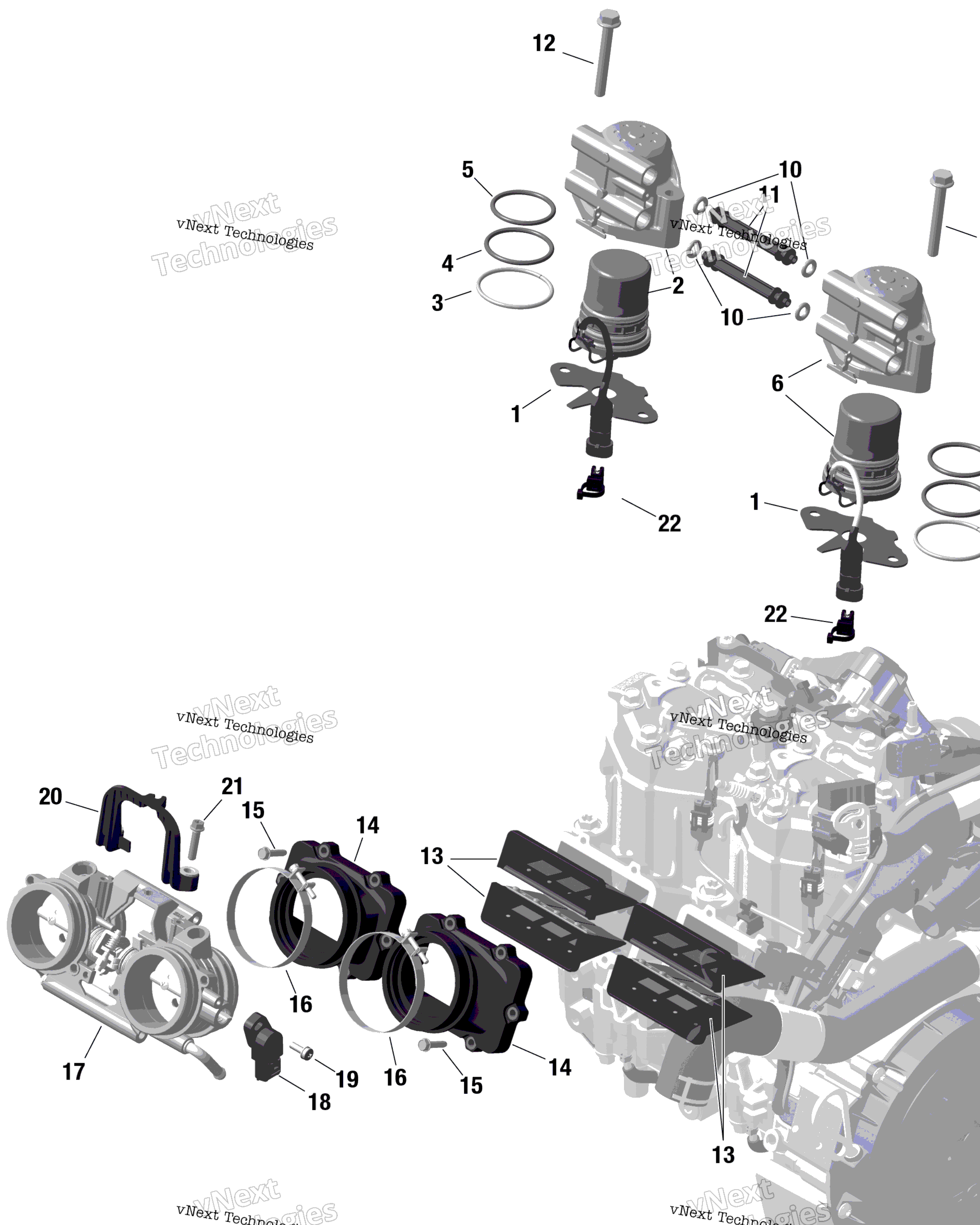 Схема узла Rotax - Efi