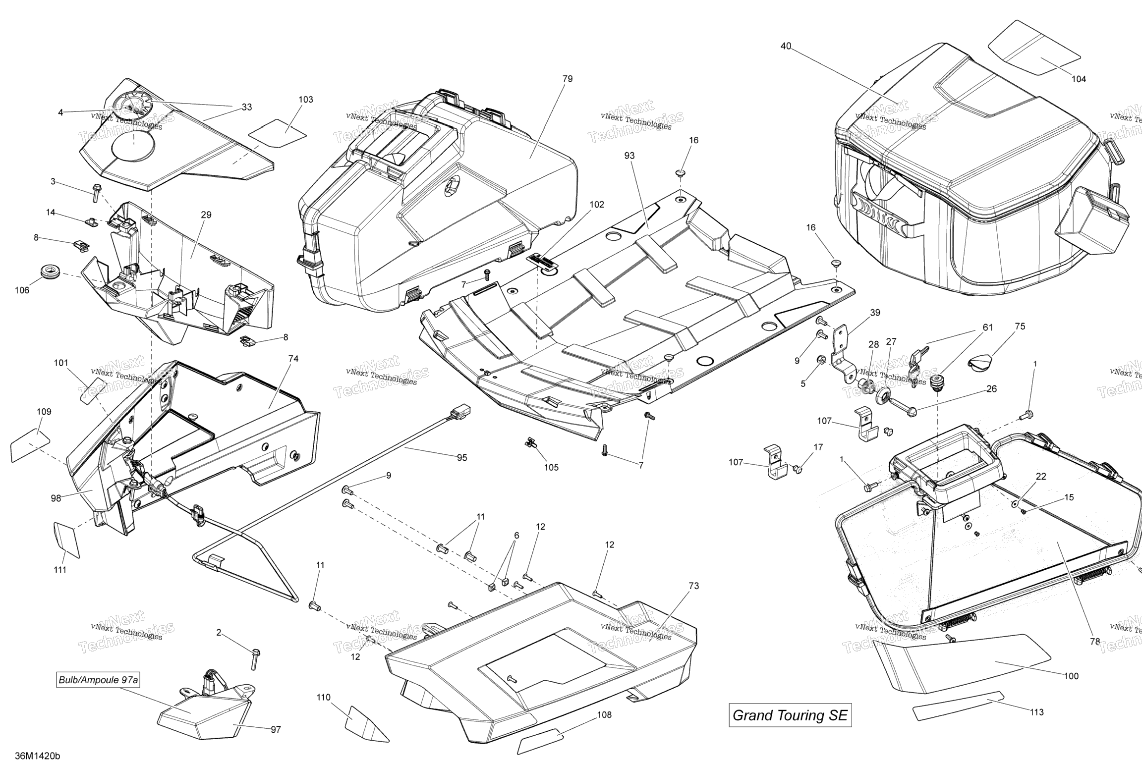 Схема узла Крепление Для Багажа