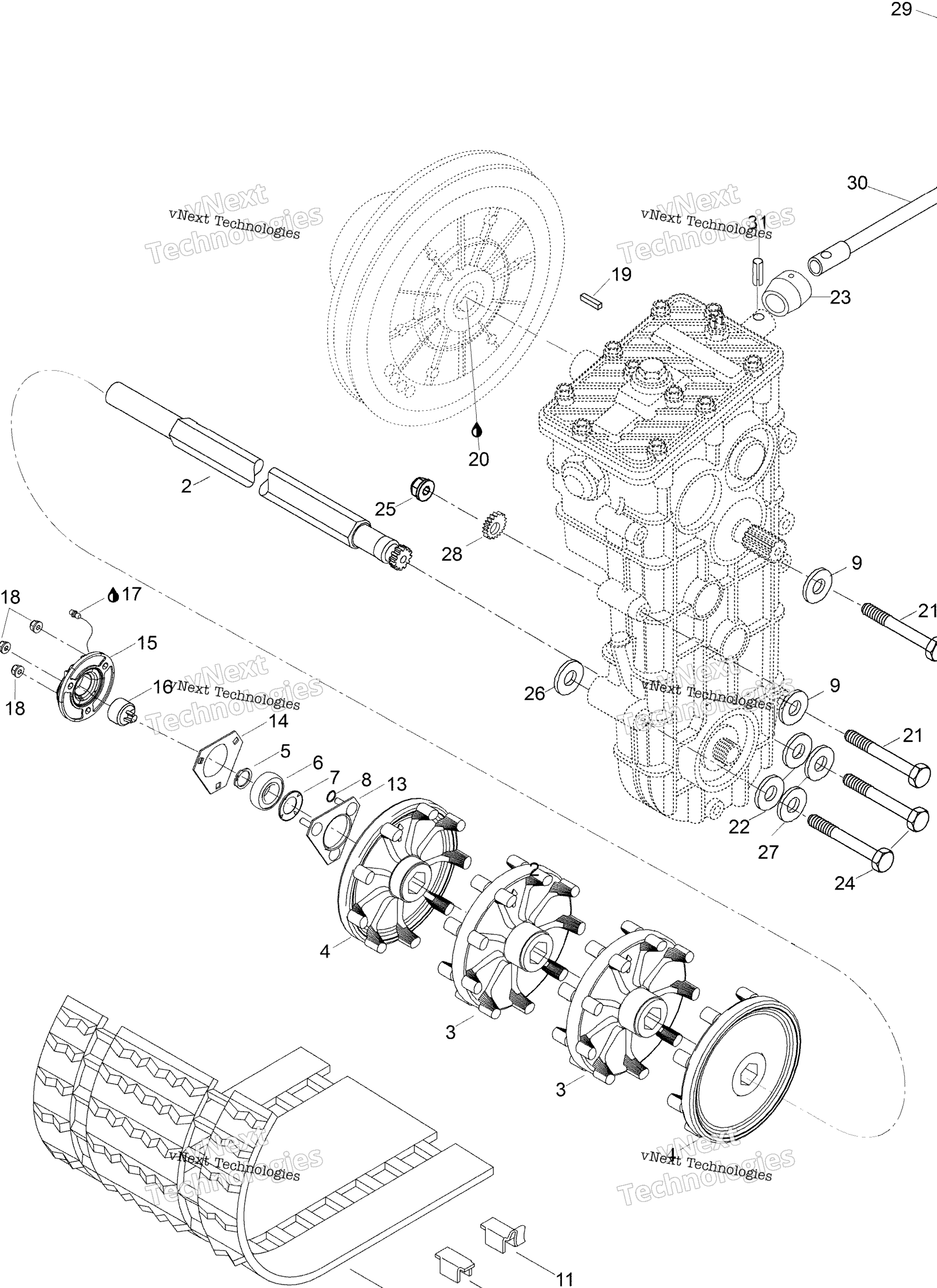 Схема узла Система Привода Wt 600