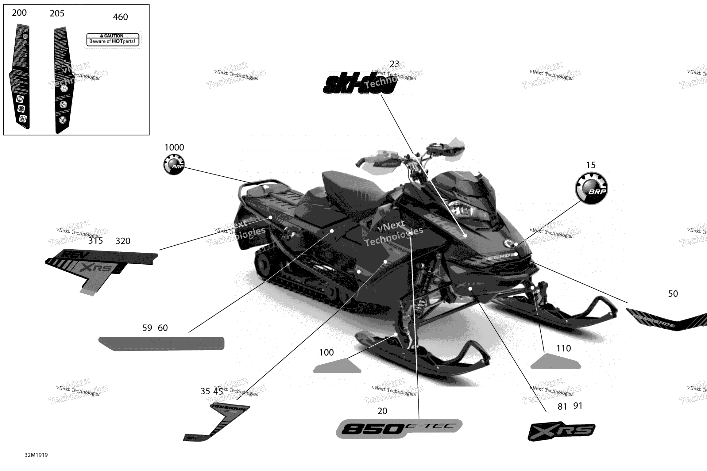 Схема узла Наклейки - 900 Ace Turbo - Package Xrs