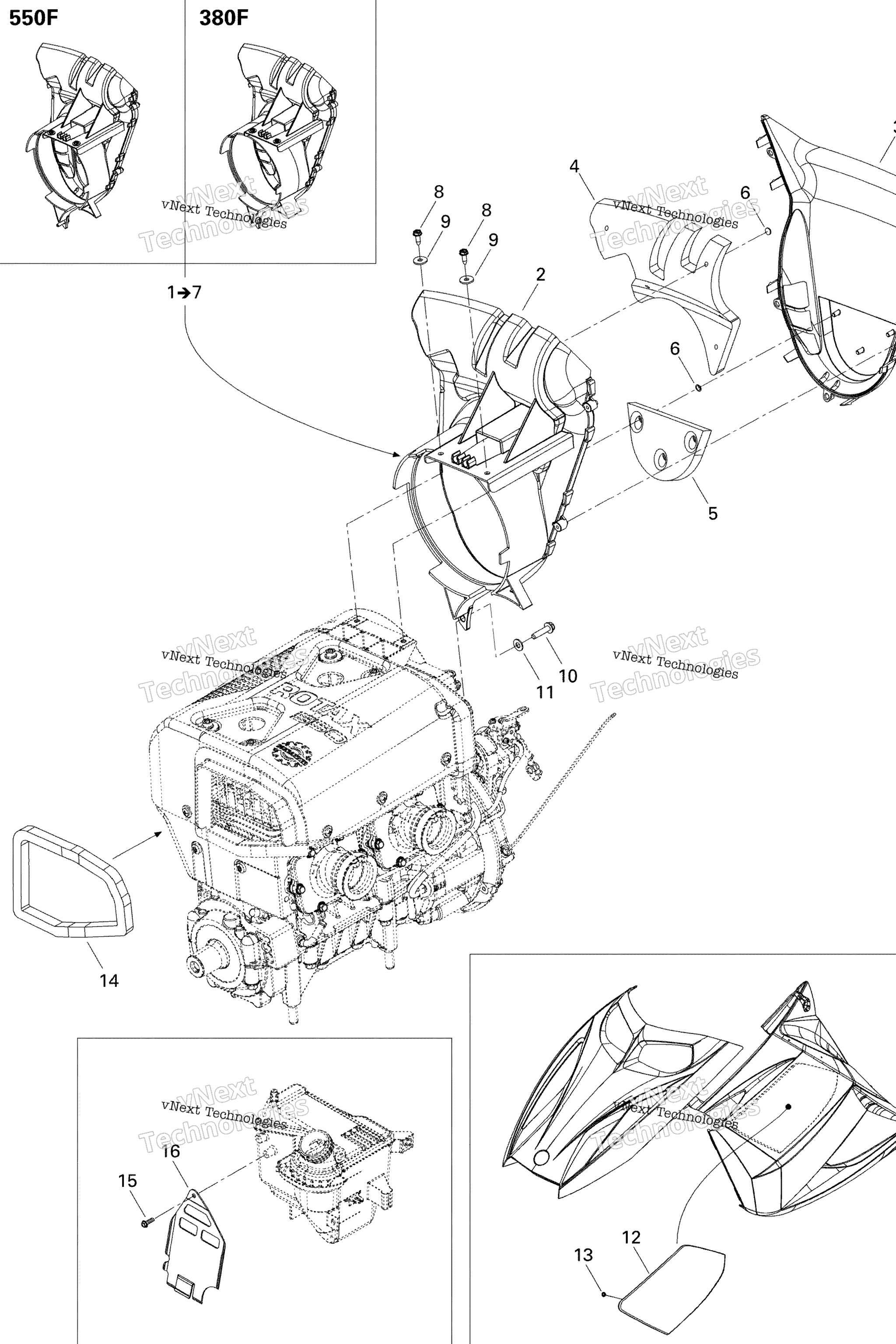 Схема узла Система Охлаждения Gsx (380F)