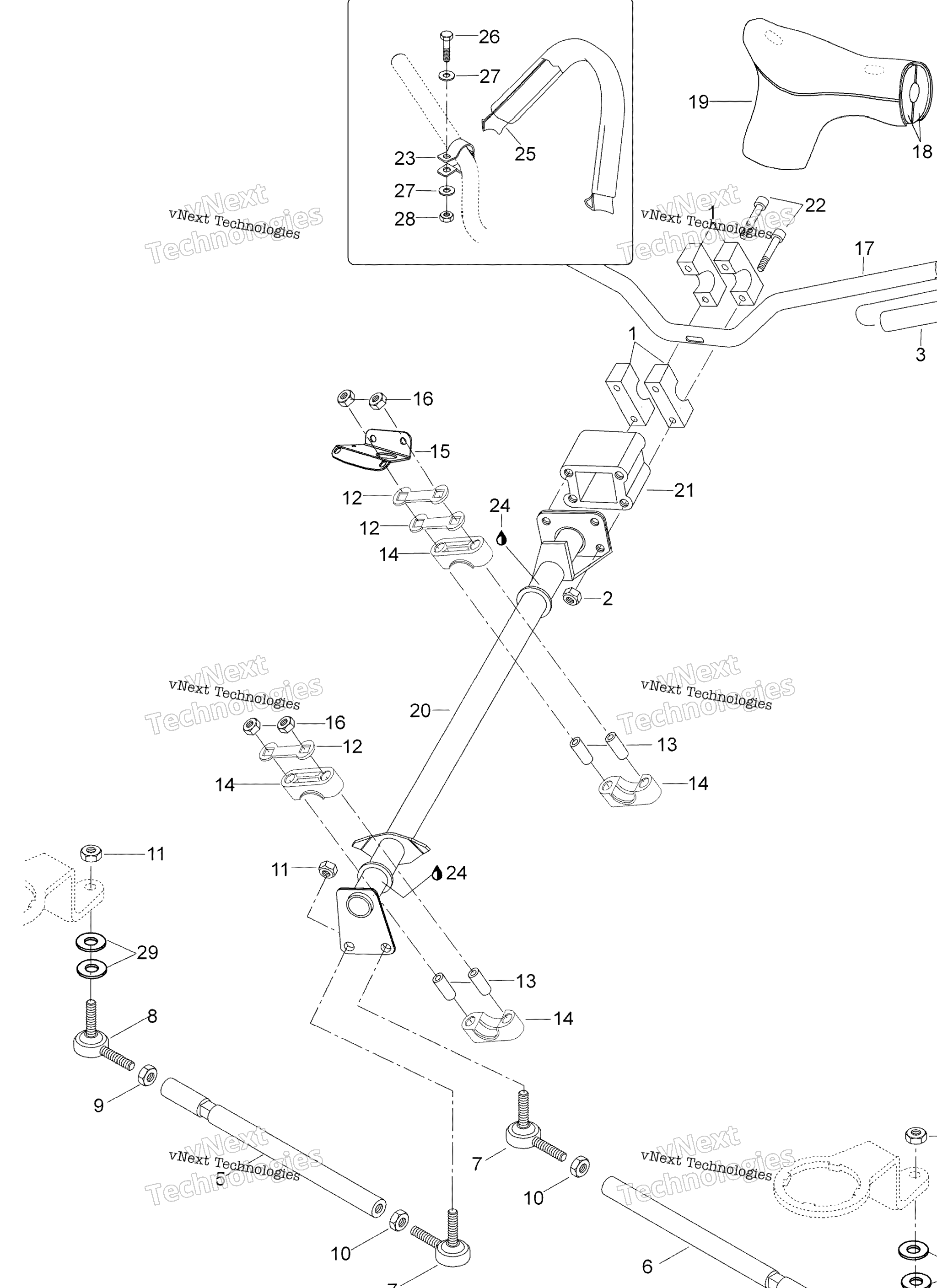 Схема узла Рулевая Система