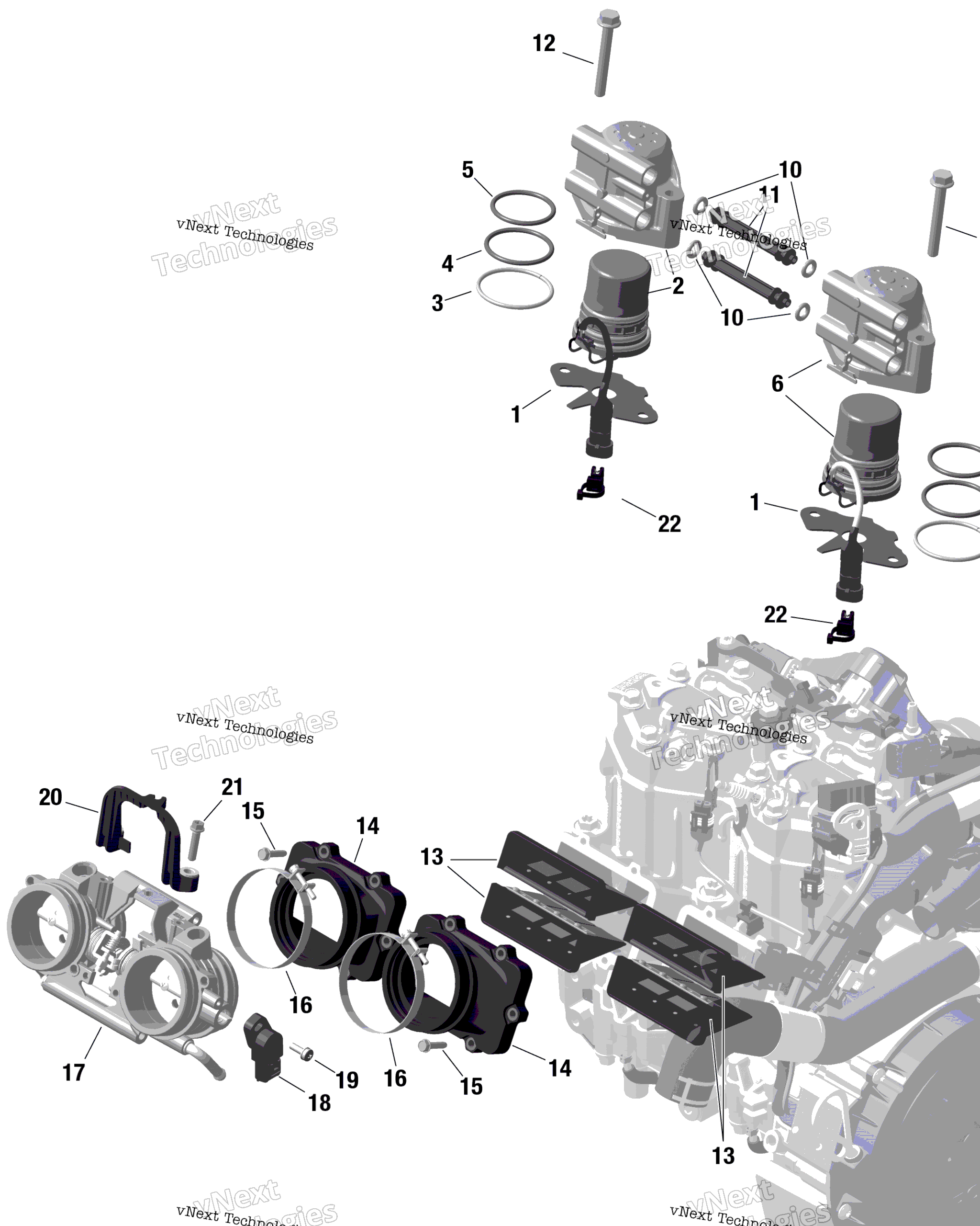 Схема узла Rotax - Efi