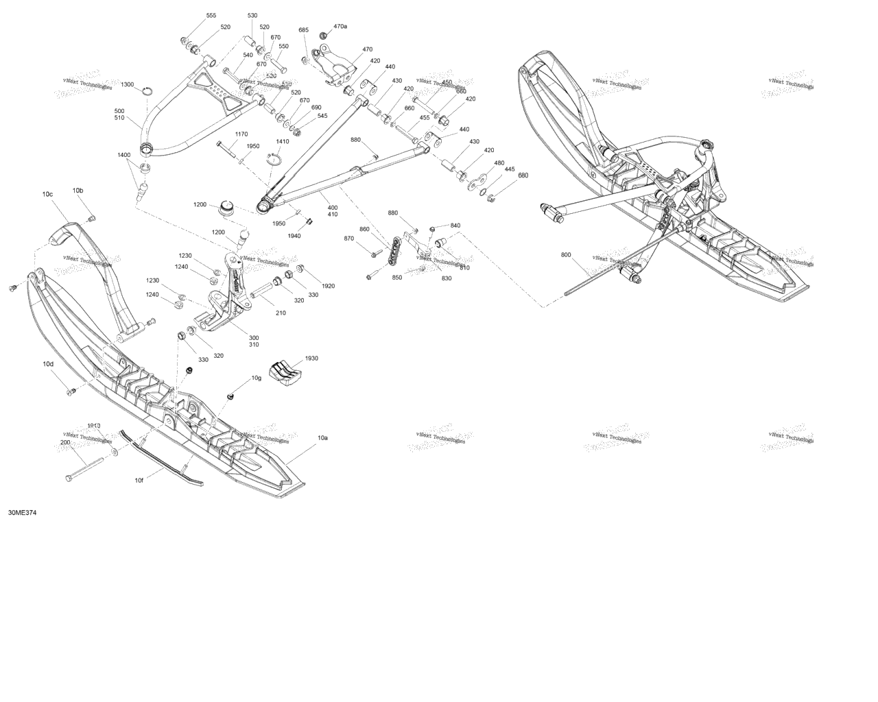 Схема узла Подвеска - Передняя
