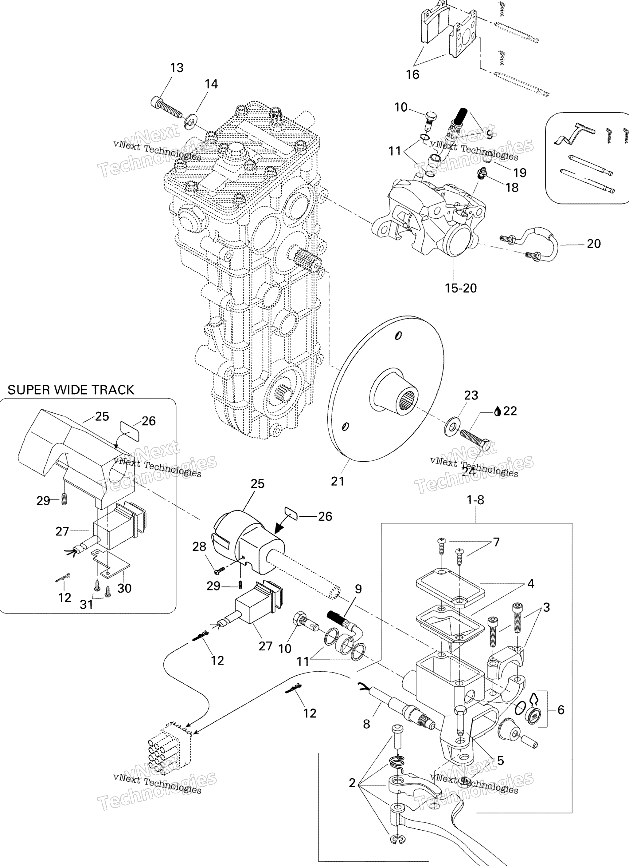 Схема узла Тормоза 550F Wt