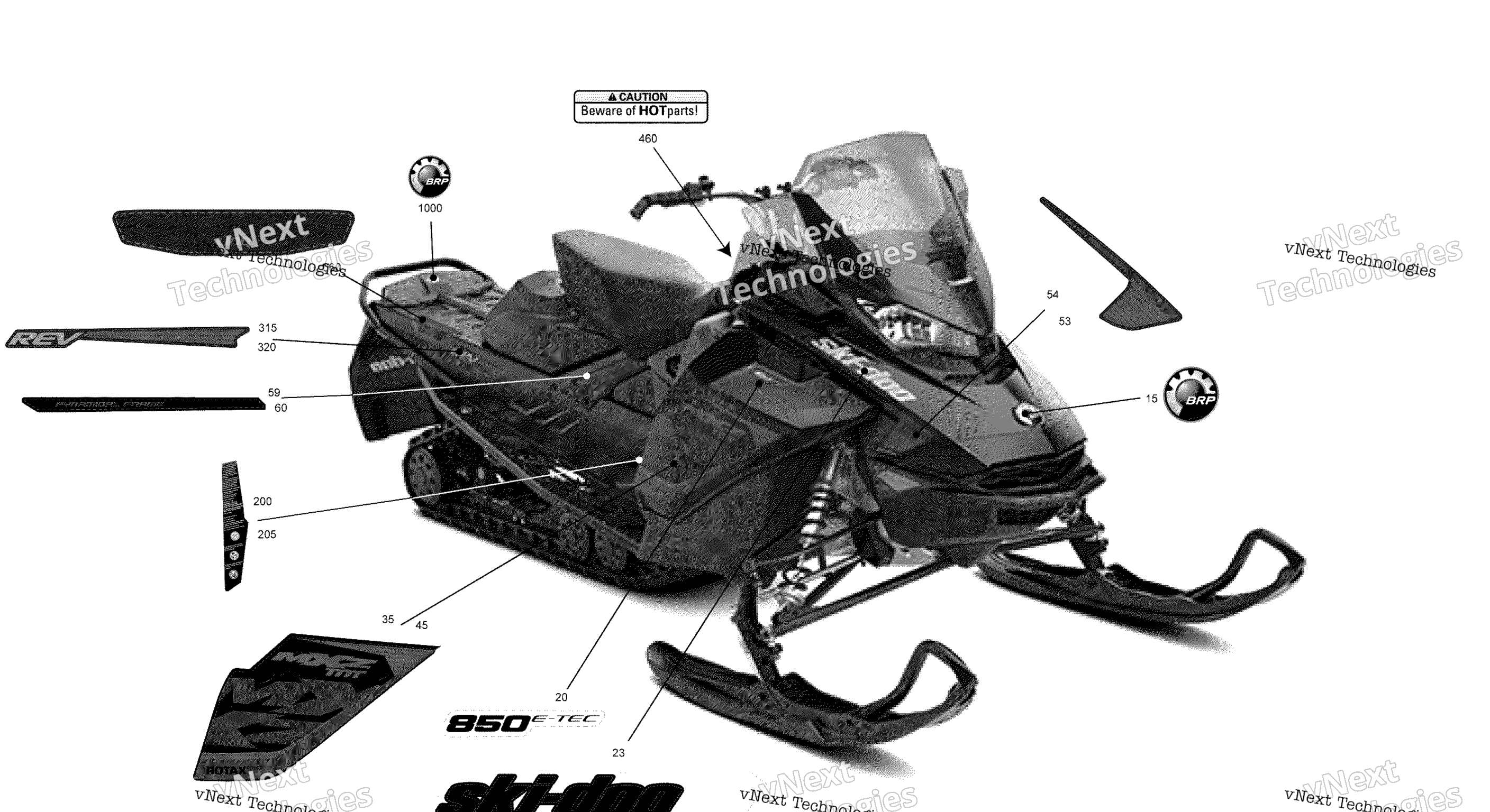 Схема узла Декали Mxz - 850E-Tec - Пакет Tnt