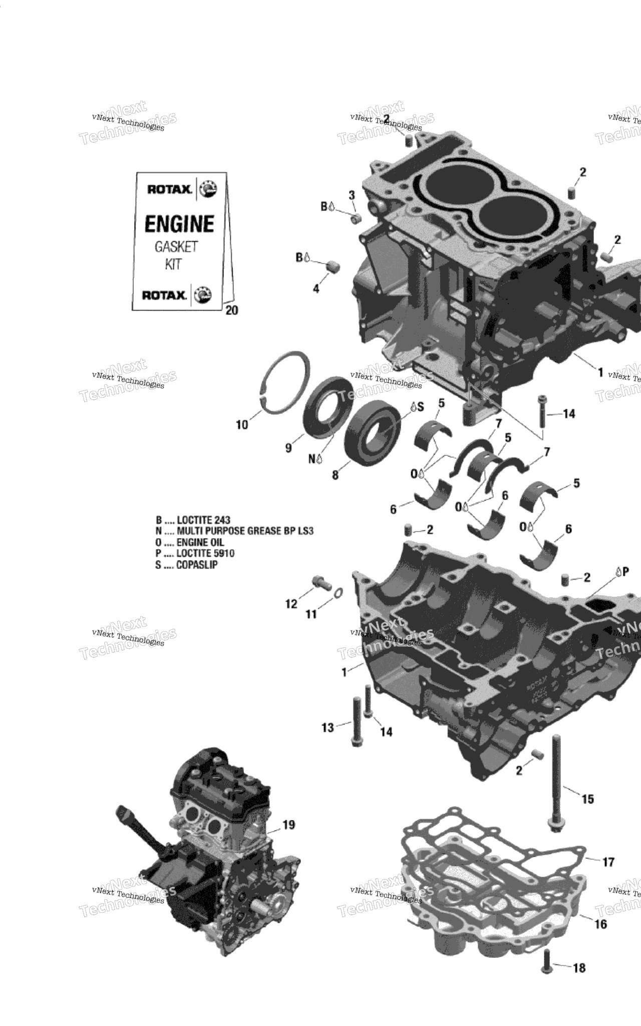 Схема узла Блок Двигателя - 600 Ace