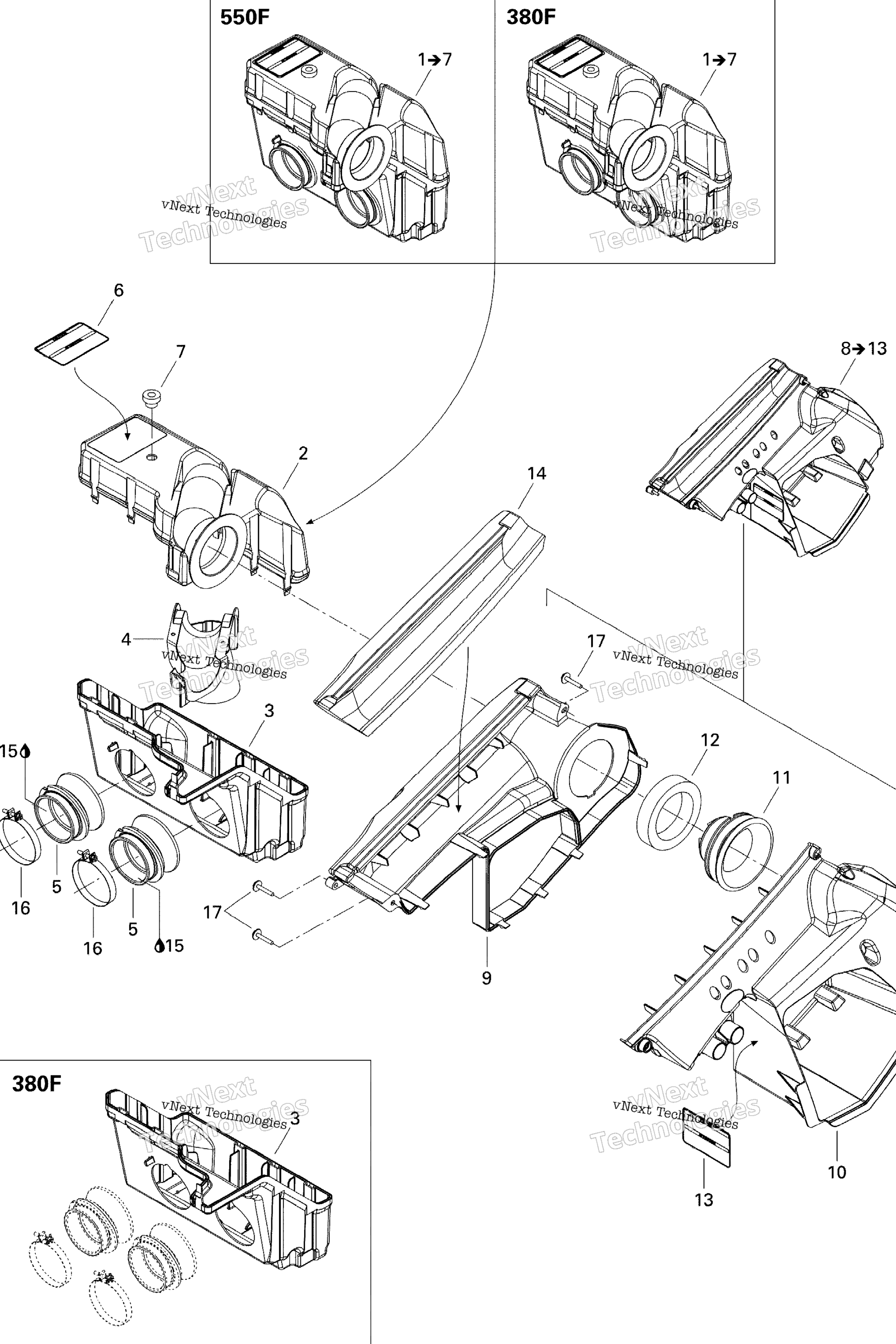 Схема узла Система Воздухозабора Mx Z 380F