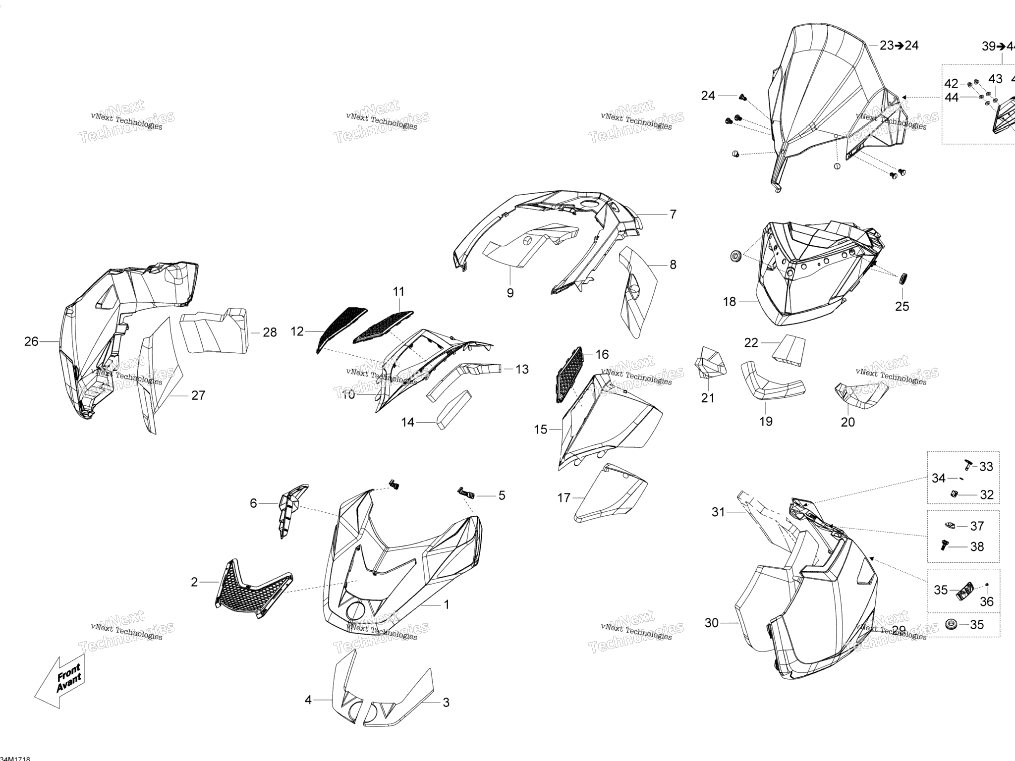 Схема узла Капот, Лобовое Стекло И Консоль