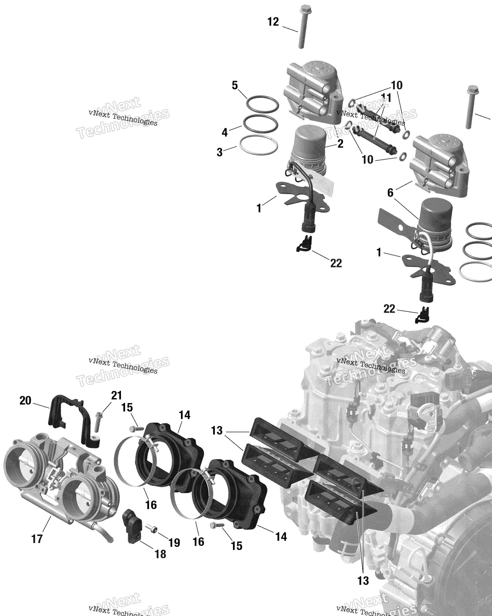 Схема узла Rotax - Efi