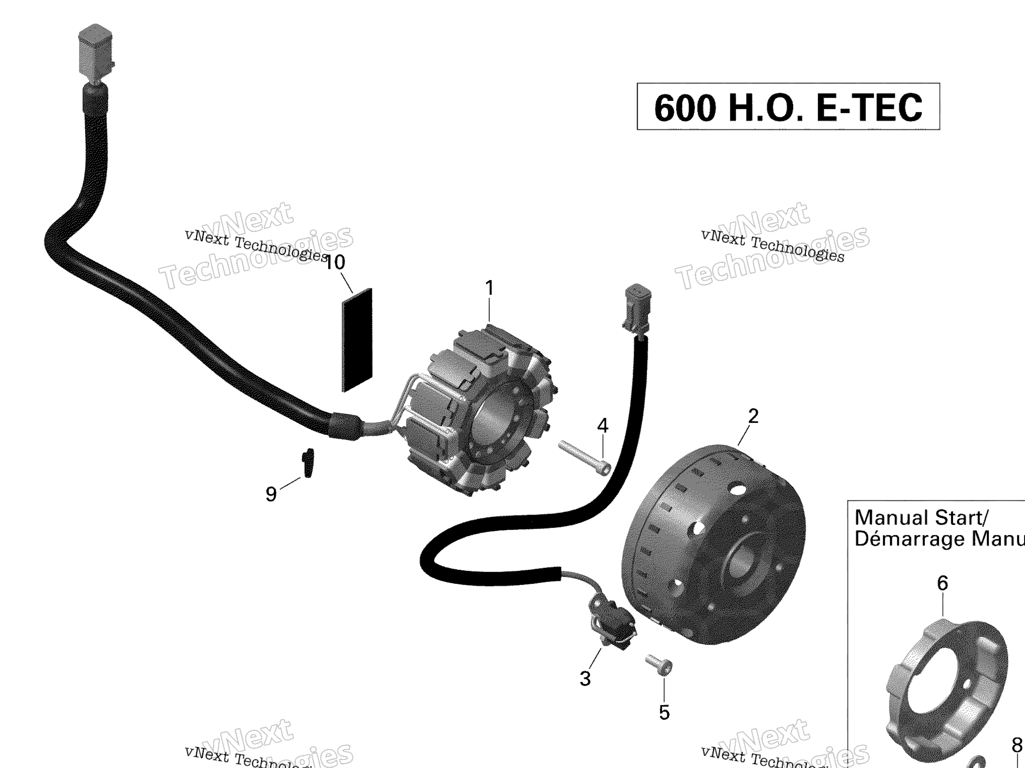 Схема узла Магнето - 600Ho E-Tec