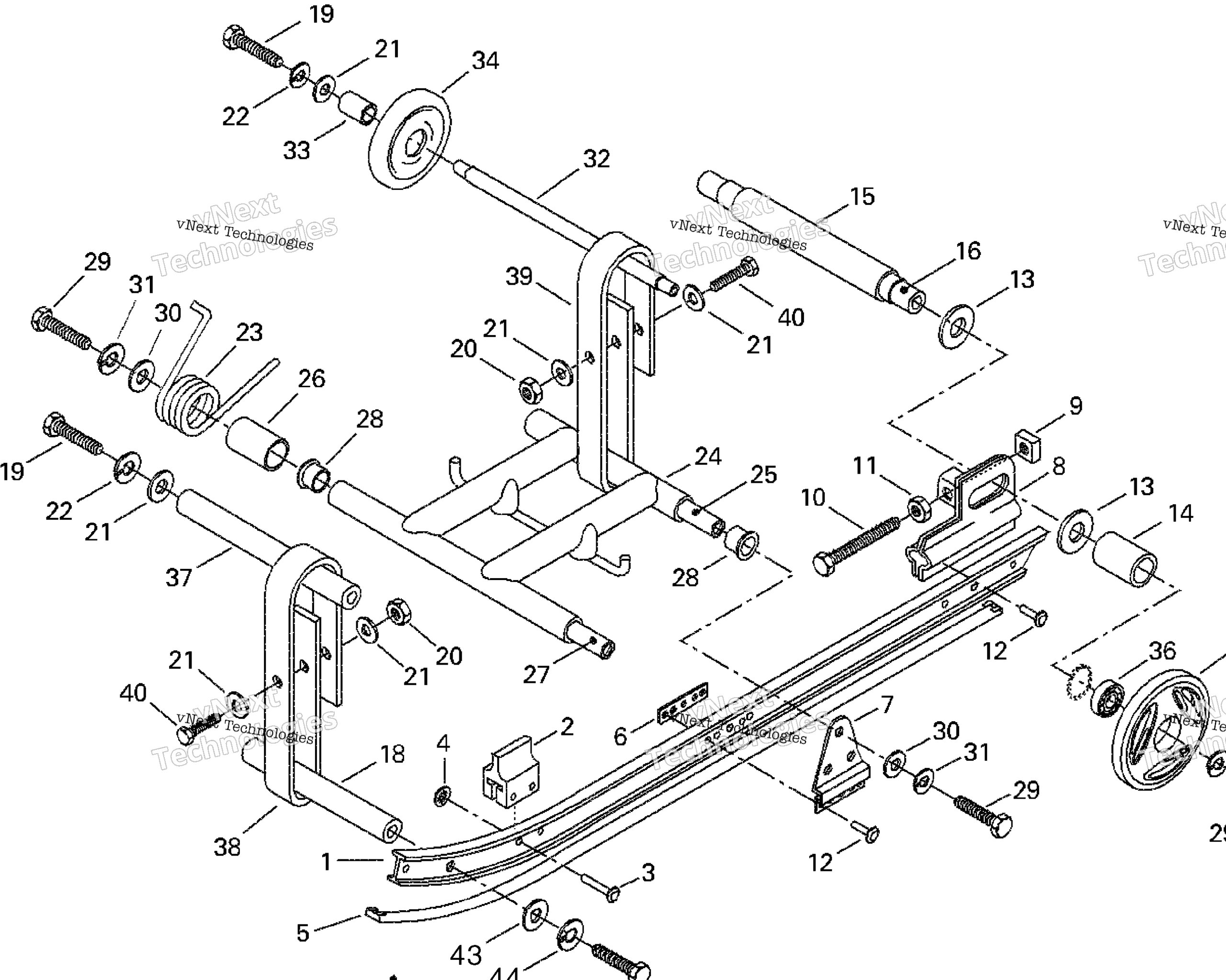Схема узла Задняя Подвеска