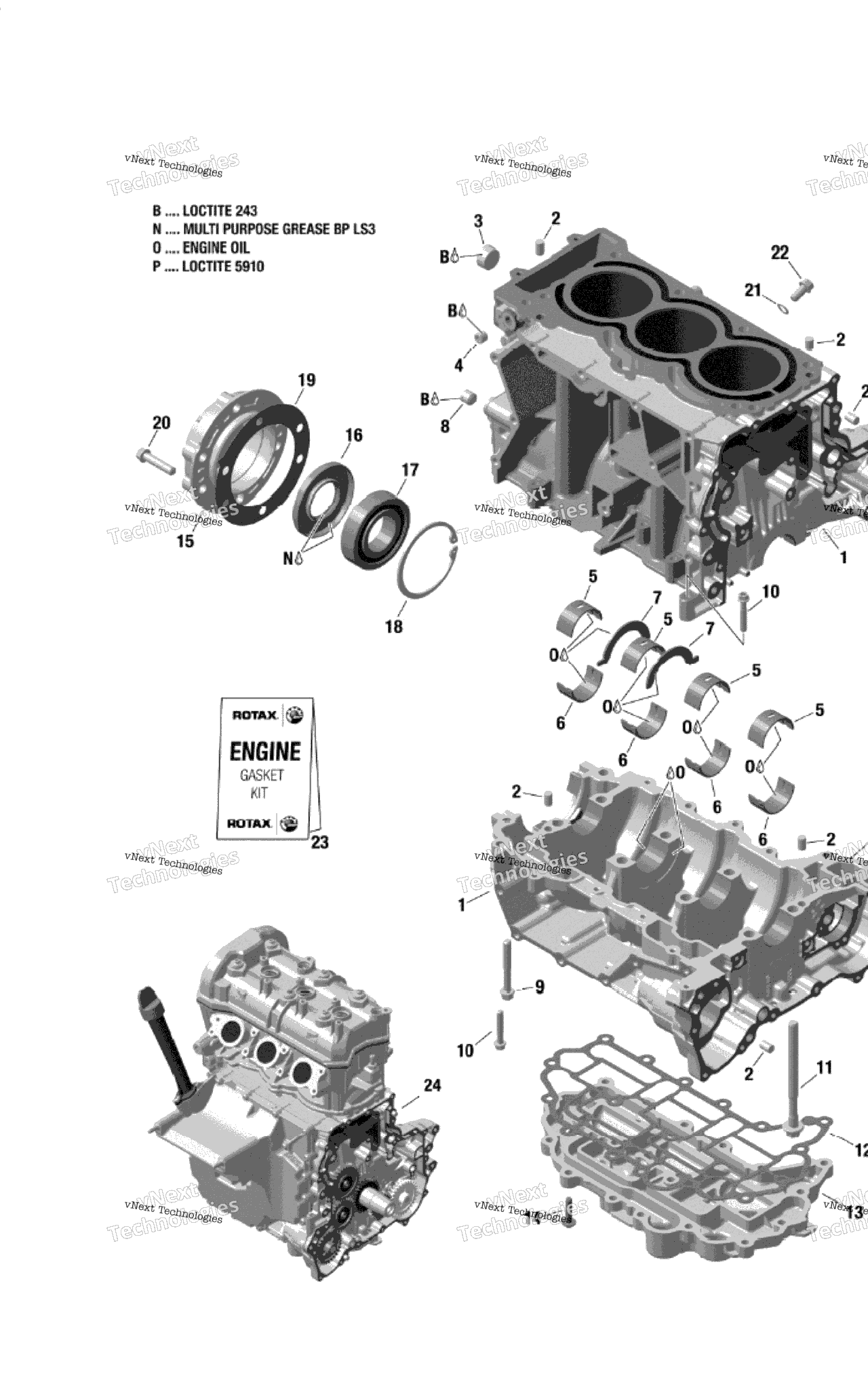 Схема узла Блок Двигателя - 900 Ace