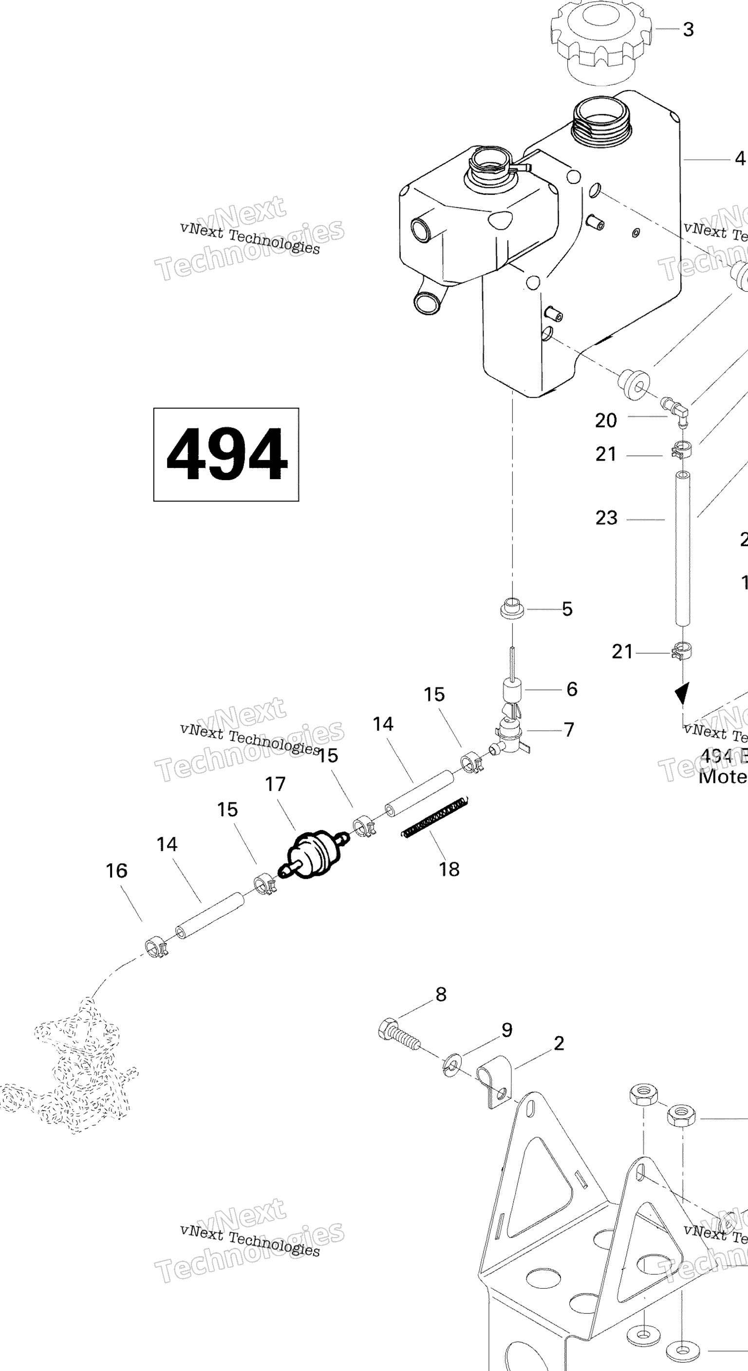 Схема узла Насос И Крепление 500