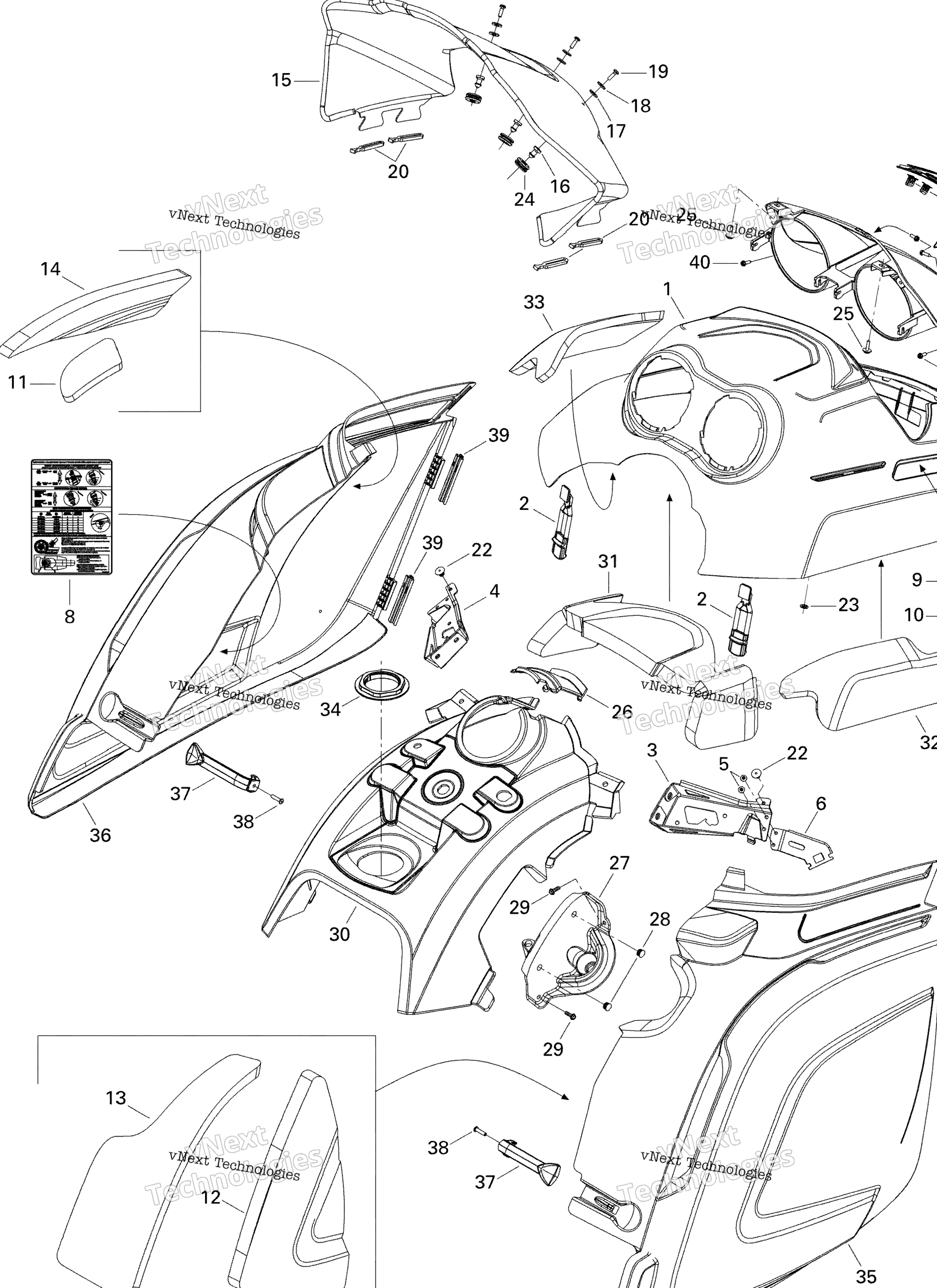 Схема узла Капот 300F
