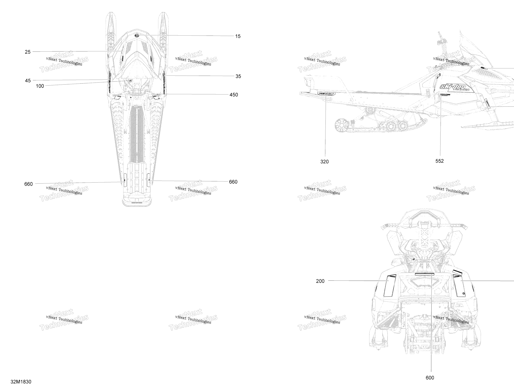 Схема узла Наклейки Tundra - 600 Ace - Package Lt